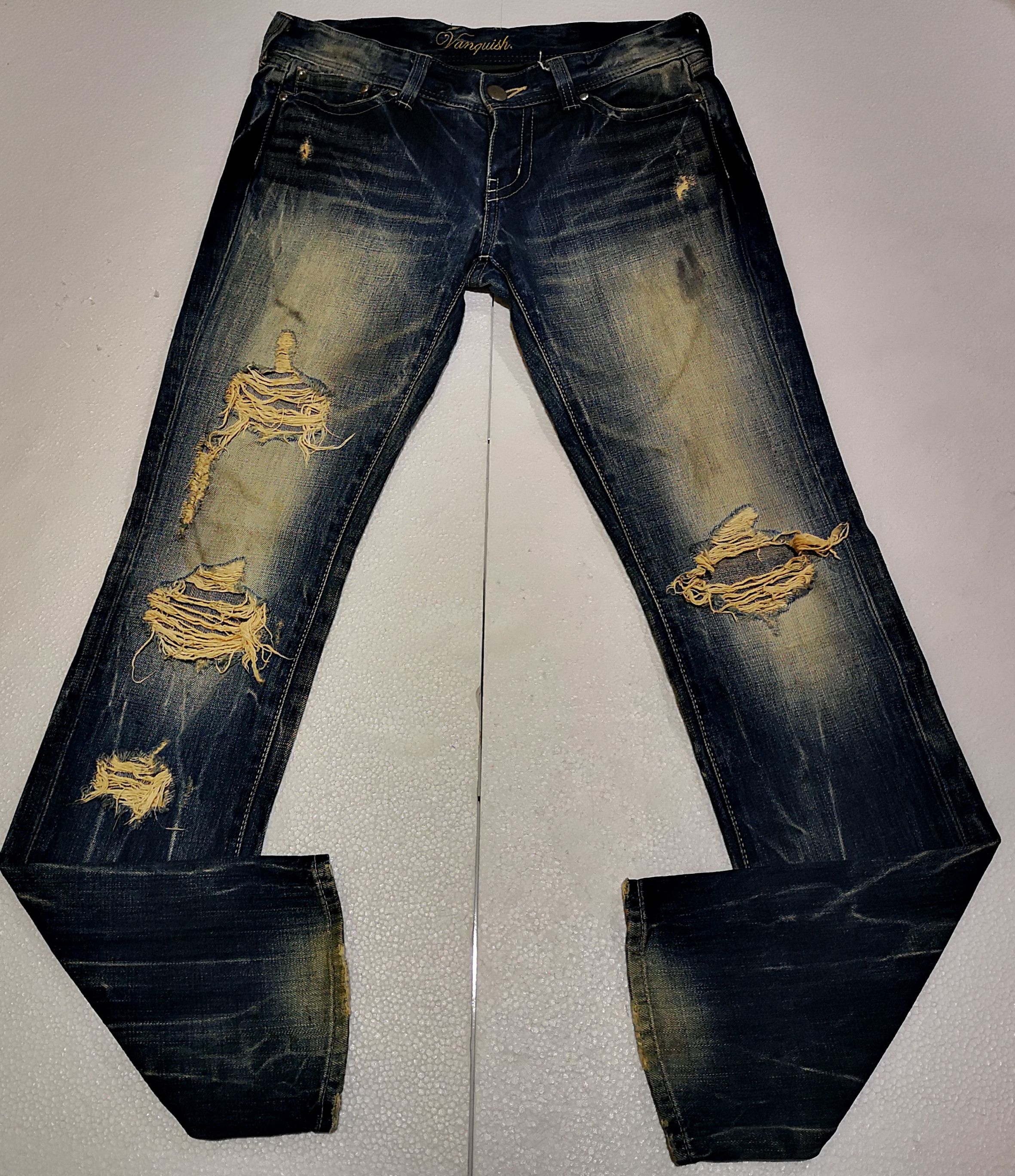 Vanquish Vanquish Distressed Skinny Jeans Rare Size US 32 / EU 48 - 1 Thumbnail