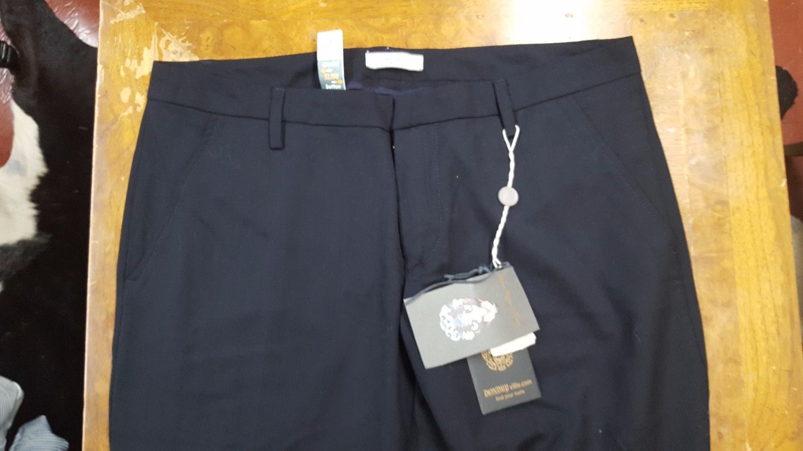 NWT $450 DONDUP MADE IN ITALY WOOL PANTS GORGEOUS LUXURY 36 35