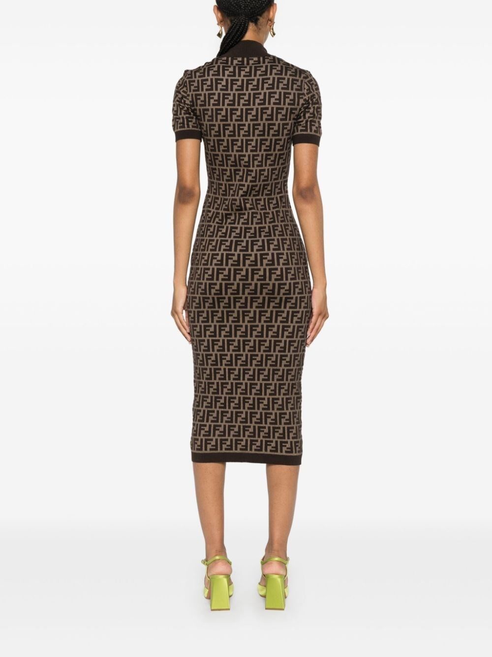 Fendi FF COTTON DRESS Size S / US 4 / IT 40 - 4 Thumbnail