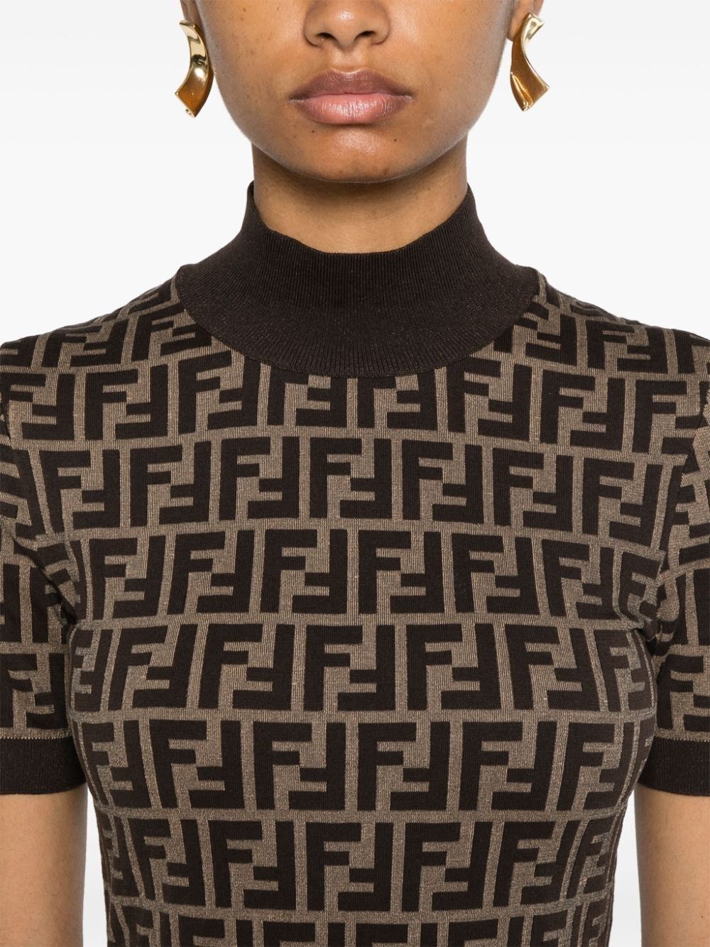 Fendi FF COTTON DRESS Size S / US 4 / IT 40 - 3 Thumbnail