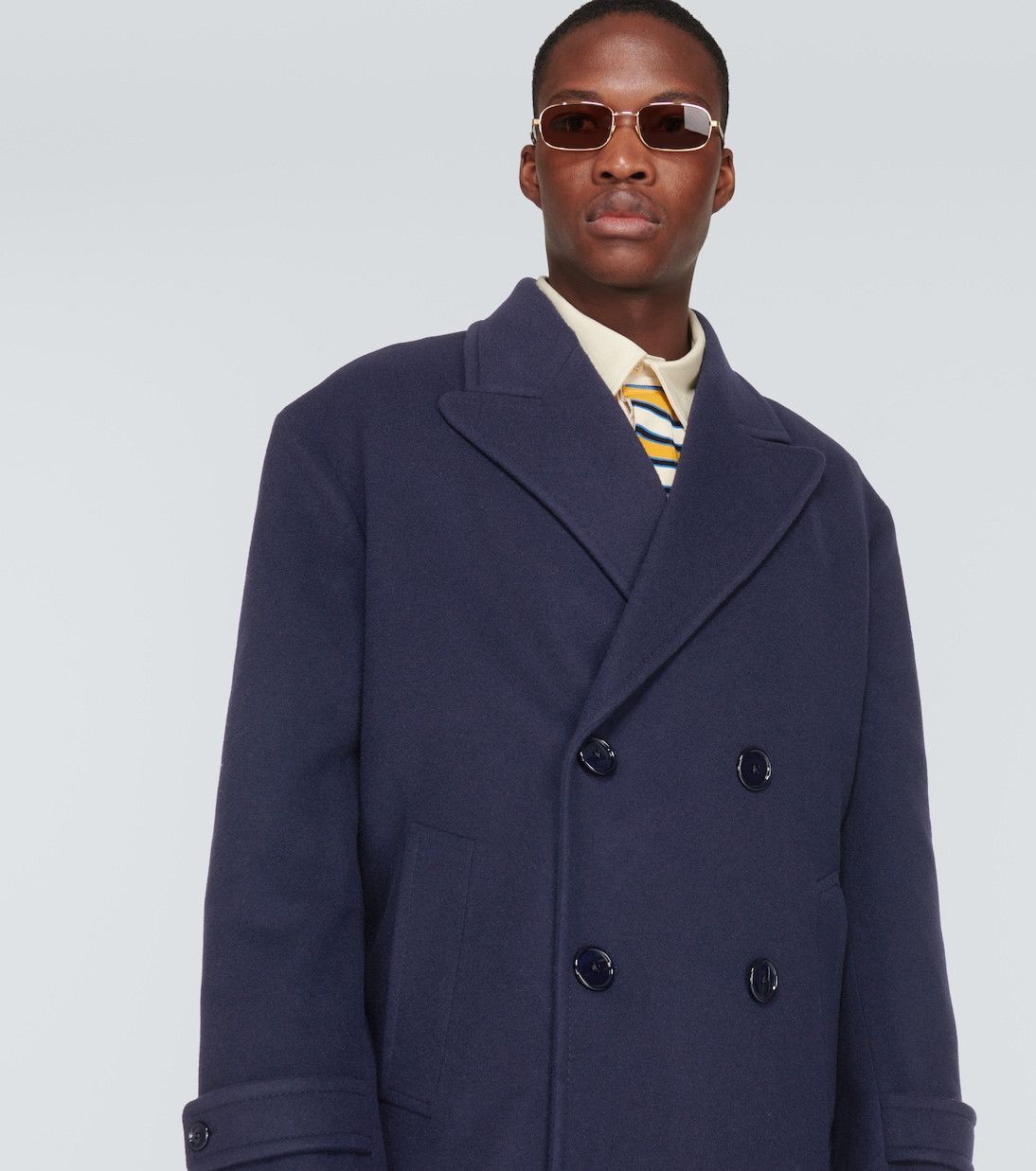 Gucci Double-breasted wool overcoat Size US M / EU 48-50 / 2 - 2 Thumbnail
