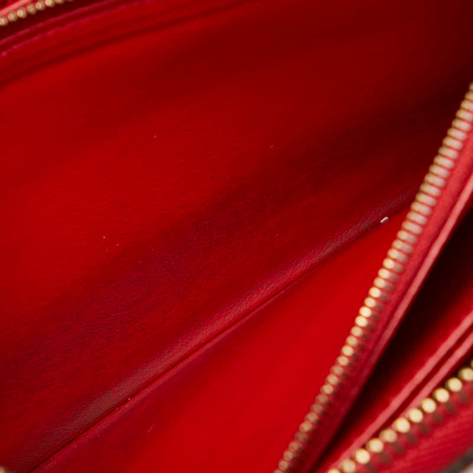Louis Vuitton Louis Vuitton Monogram Empreinte Portefeuille Clemence Zippy Wallet Long M63698 Red Orian Leather Women's LOUIS VUITTON Size ONE SIZE - 7 Thumbnail