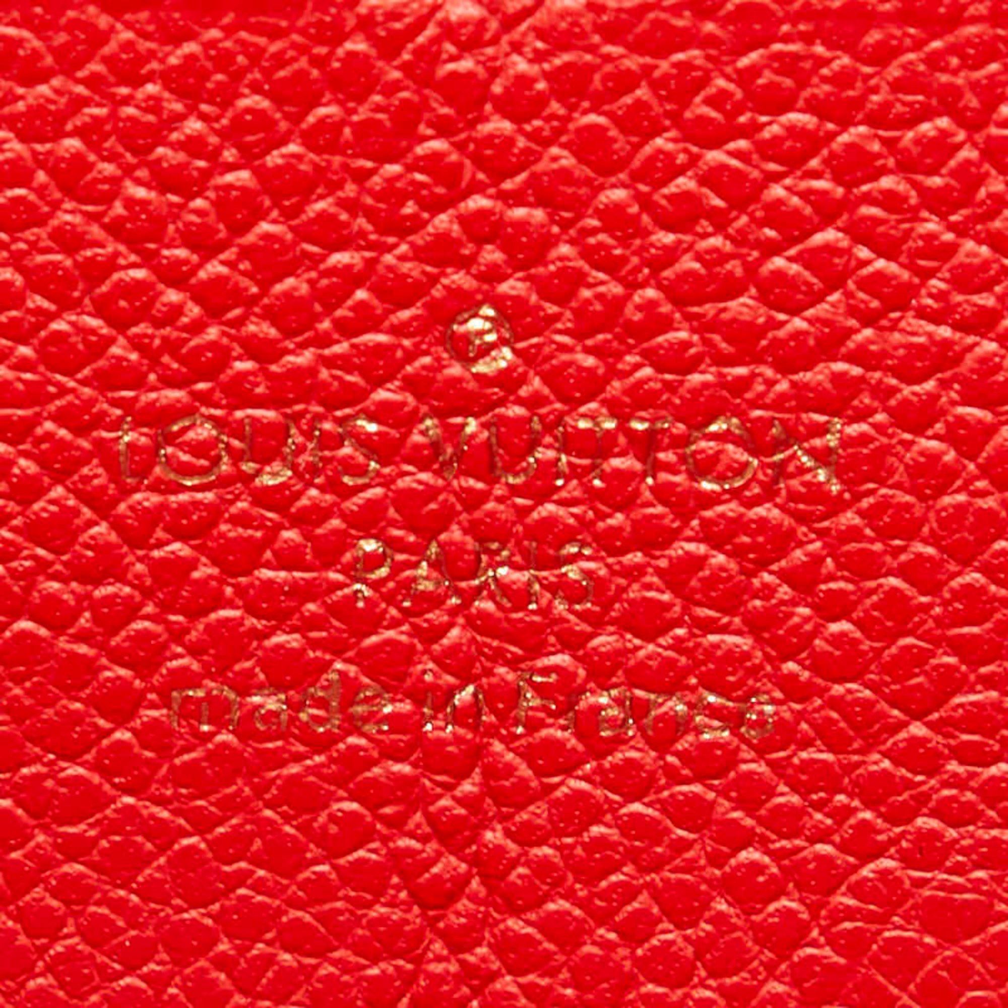 Louis Vuitton Louis Vuitton Monogram Empreinte Portefeuille Clemence Zippy Wallet Long M63698 Red Orian Leather Women's LOUIS VUITTON Size ONE SIZE - 8 Thumbnail