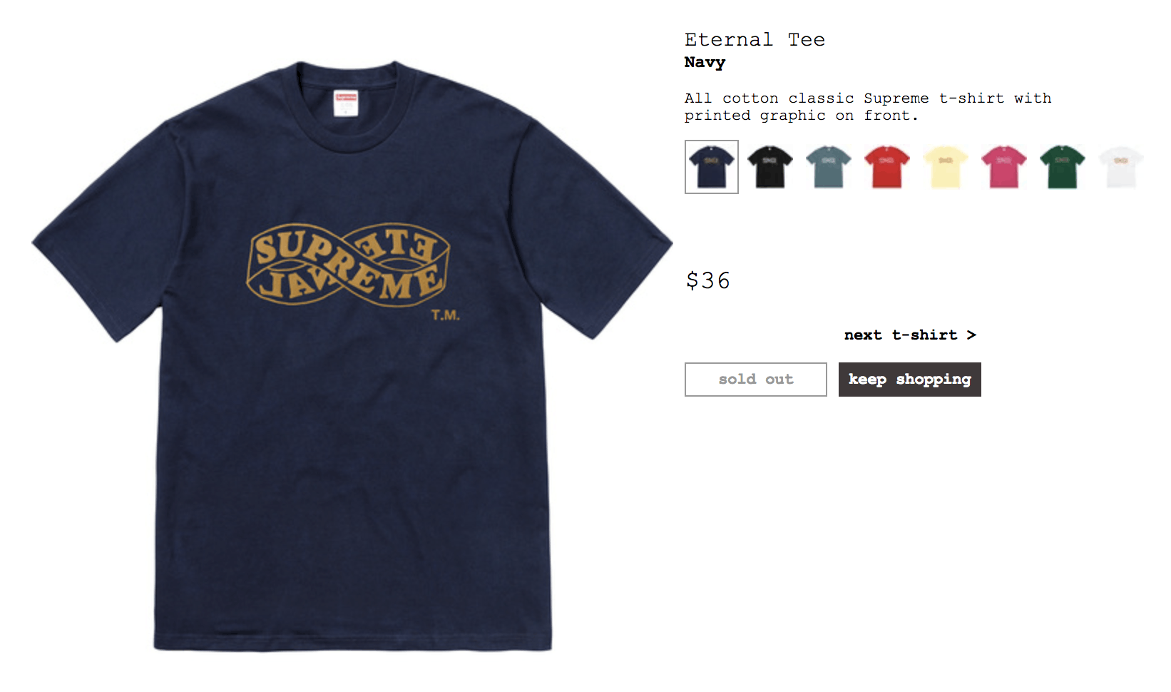 Supreme Eternal Tee Grailed