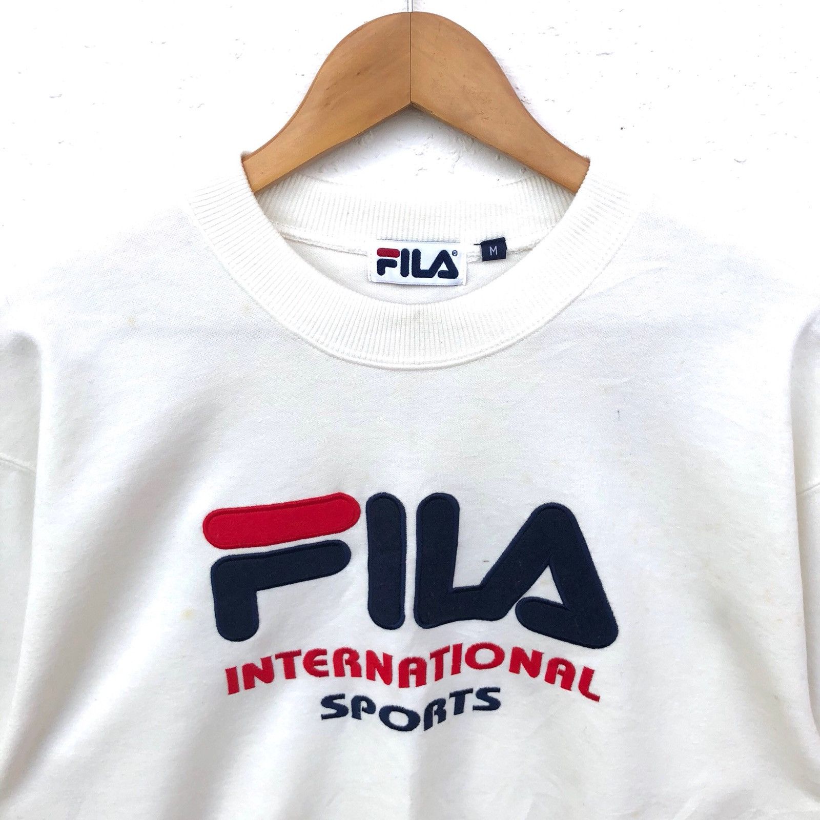 Rare! Vintage Fila International Sports Sweatshirt Big Spell Out