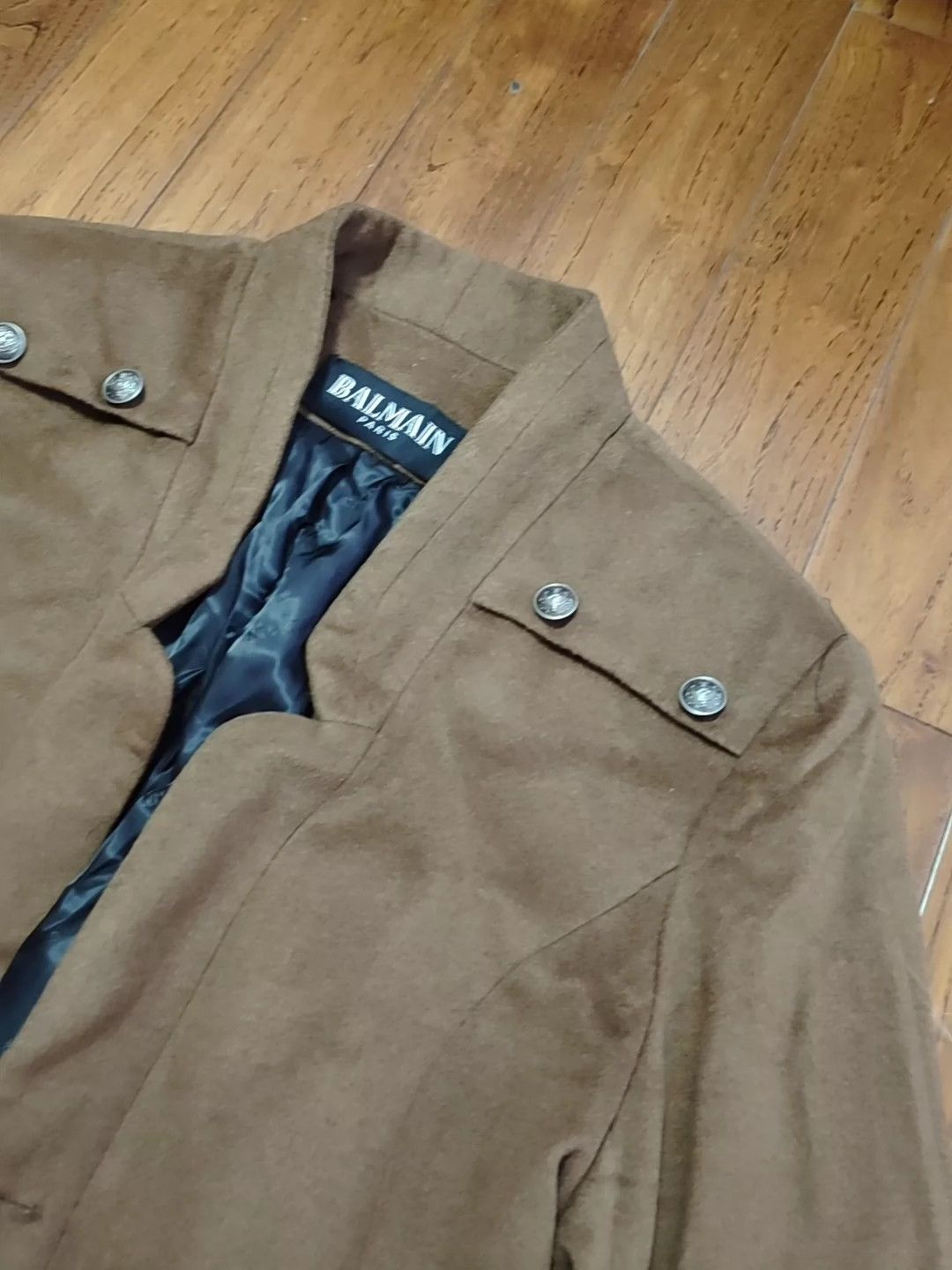 Balmain Balmain Cashmere woolen stand-up collar military suit jacket Size US M / EU 48-50 / 2 - 3 Thumbnail
