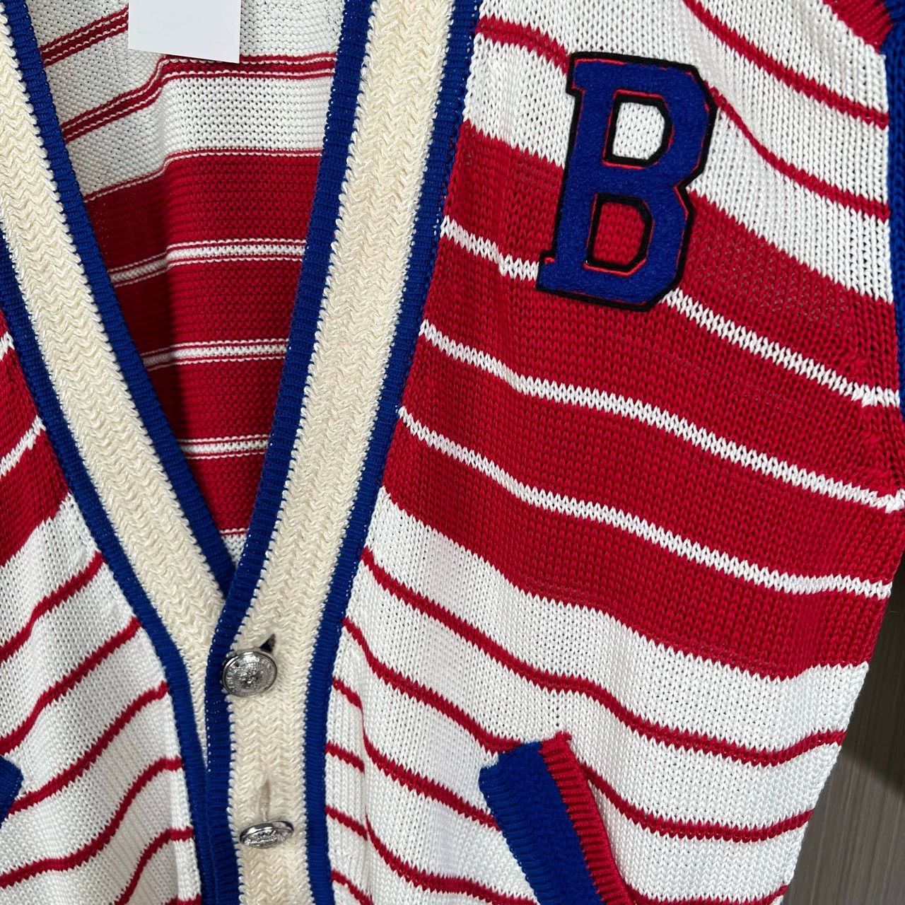 Balmain Balmain Flocking letter silver button knit cardigan Size US M / EU 48-50 / 2 - 4 Thumbnail