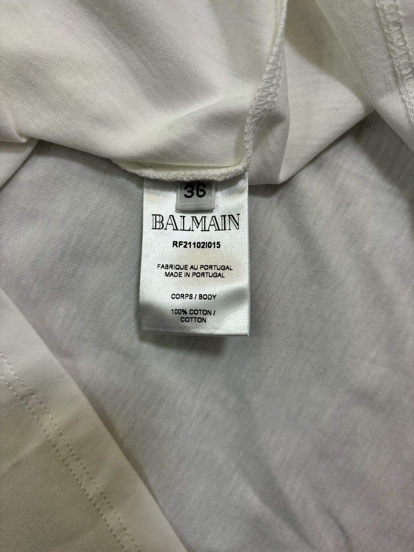 Balmain Balmain White silver short sleeve Size US S / EU 44-46 / 1 - 4 Thumbnail