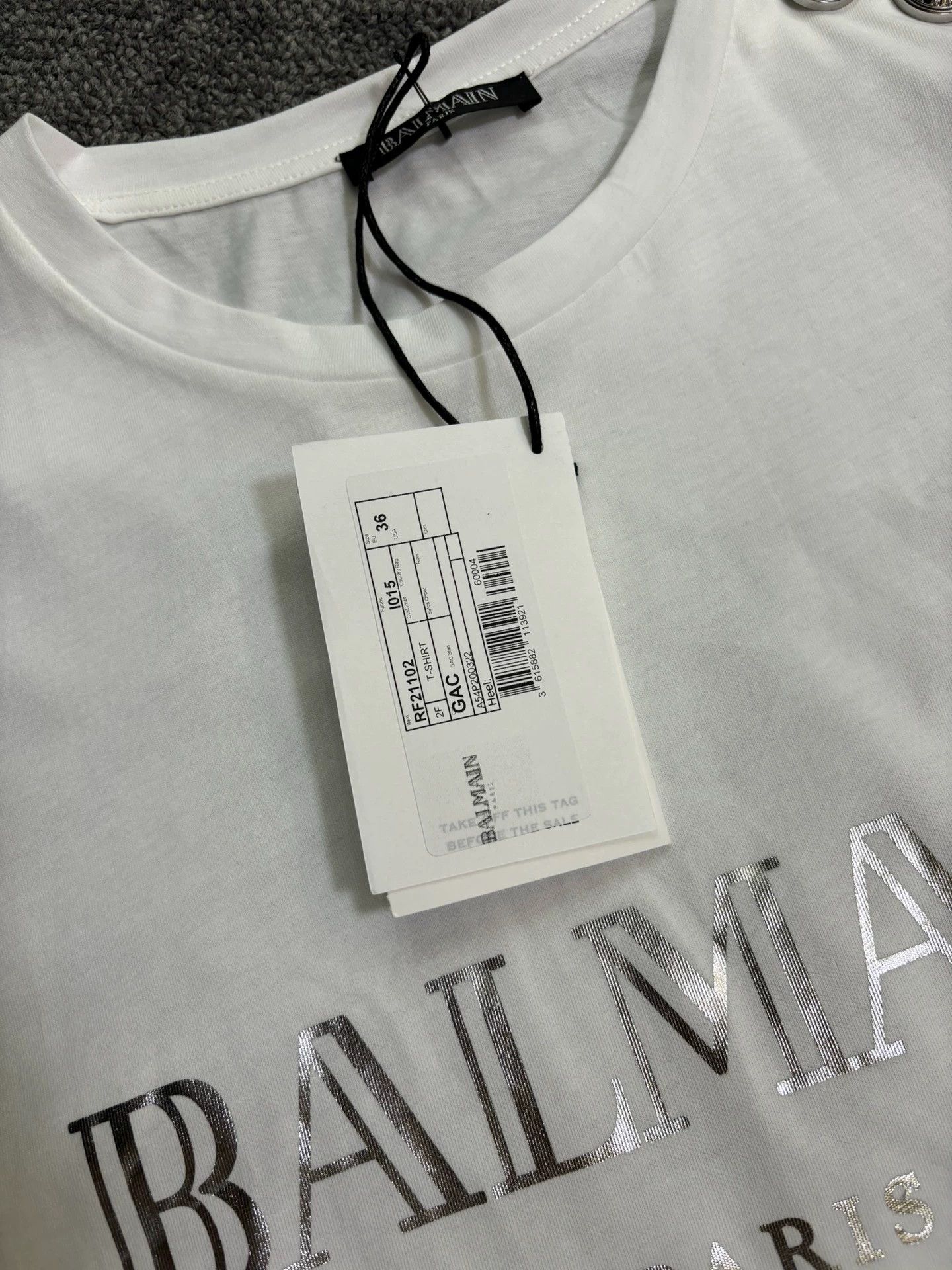 Balmain Balmain White silver short sleeve Size US S / EU 44-46 / 1 - 3 Thumbnail