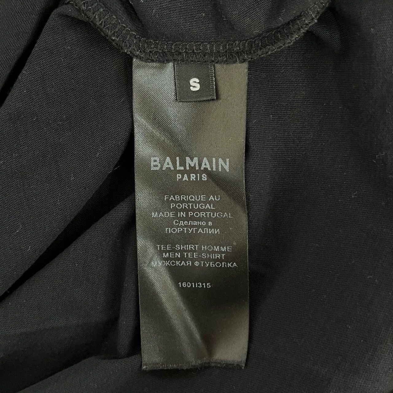 Balmain Balmain Black gold logo short sleeve Size US S / EU 44-46 / 1 - 6 Thumbnail