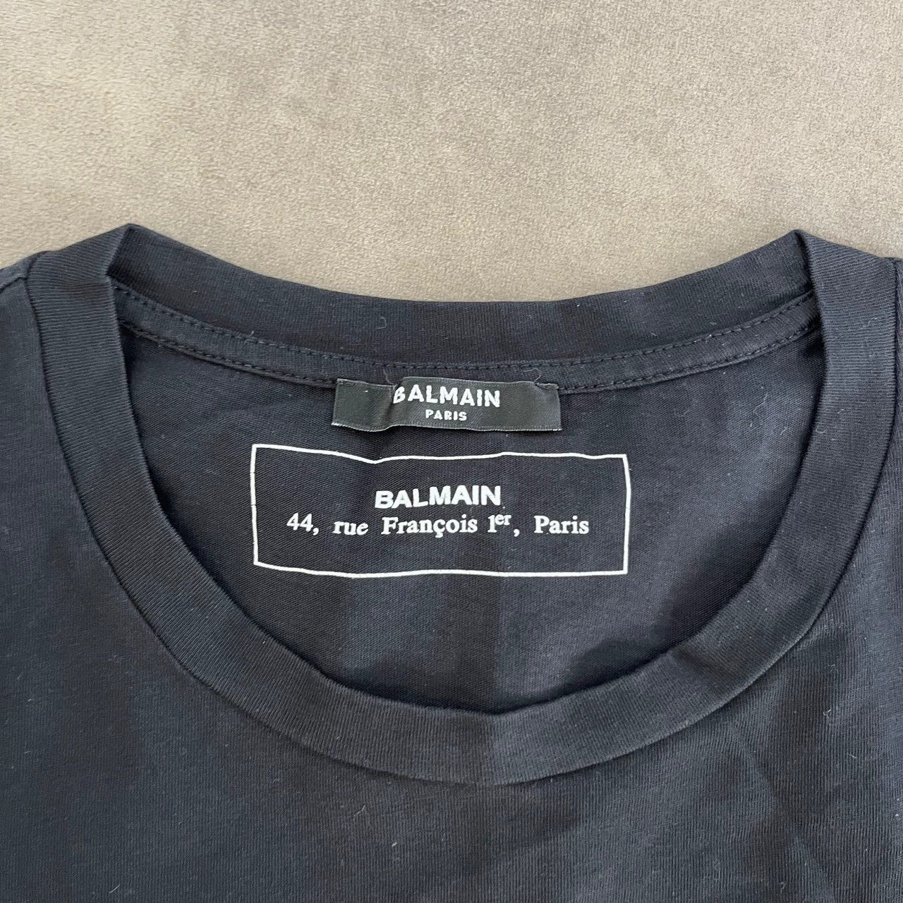 Balmain Balmain Black gold logo short sleeve Size US S / EU 44-46 / 1 - 3 Thumbnail