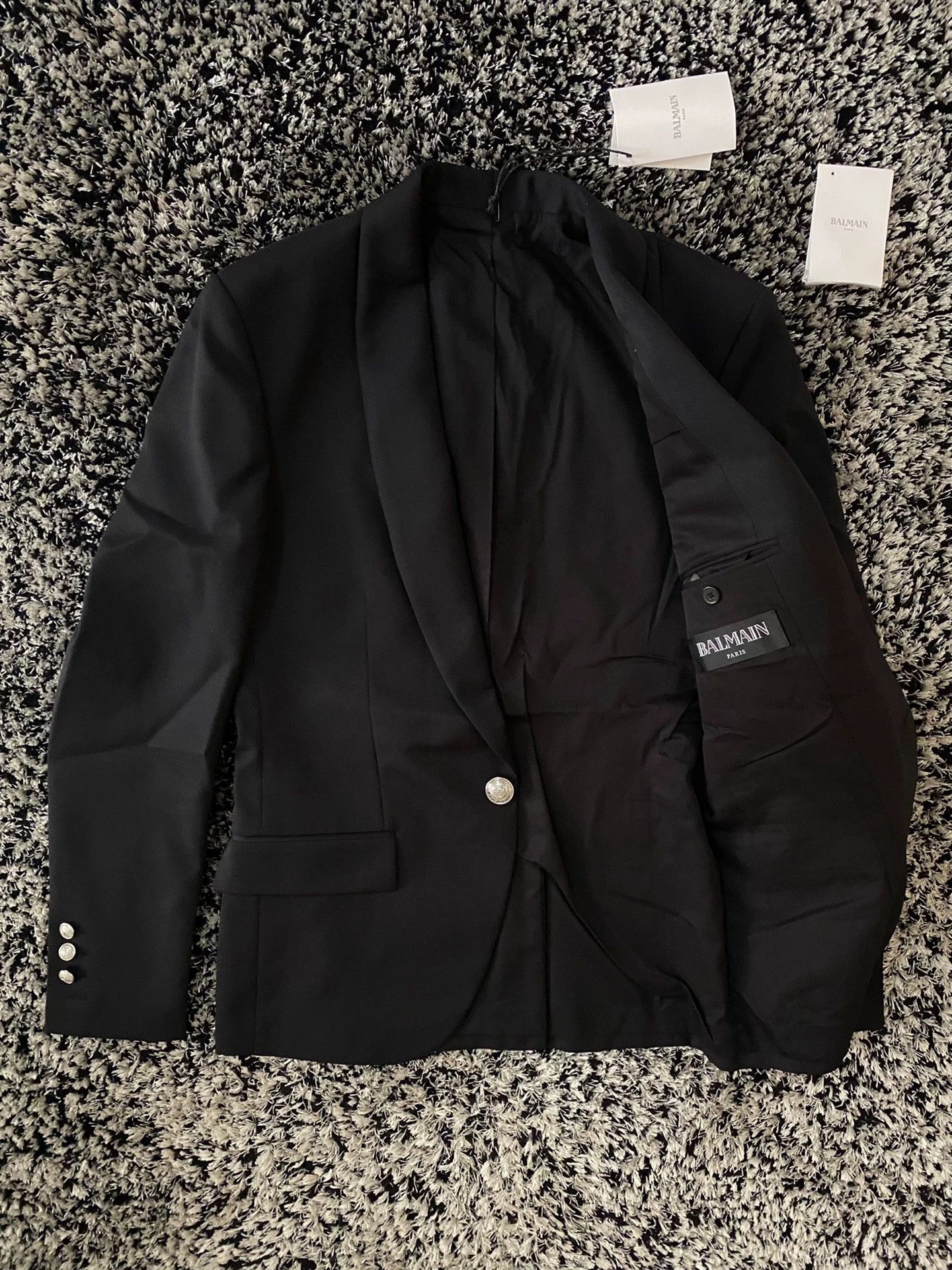 Balmain Balmain Men's silver buckle single western suit Size US S / EU 44-46 / 1 - 3 Thumbnail