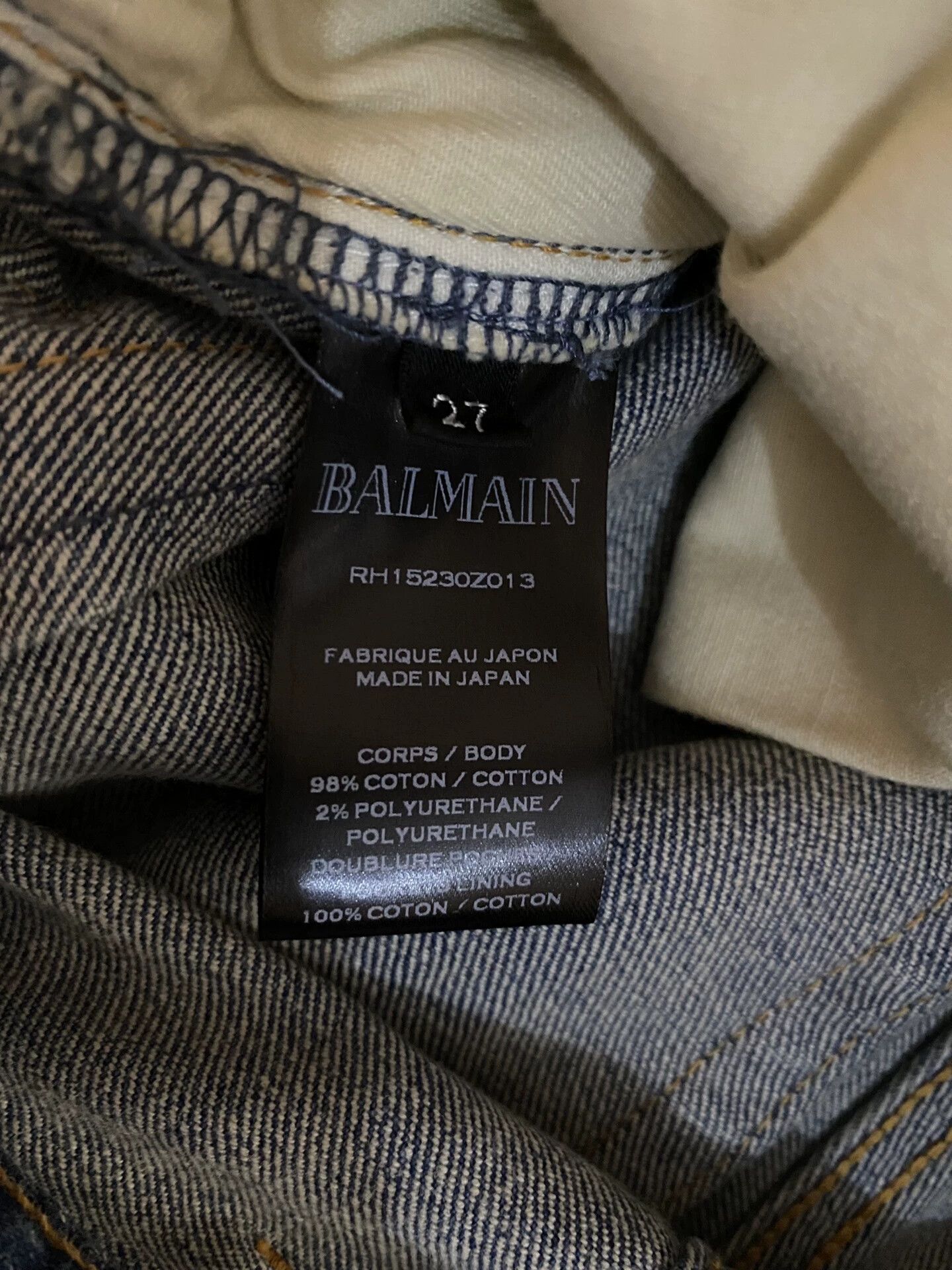 Balmain Balmain Men's denim trousers Size US 27 - 9 Thumbnail