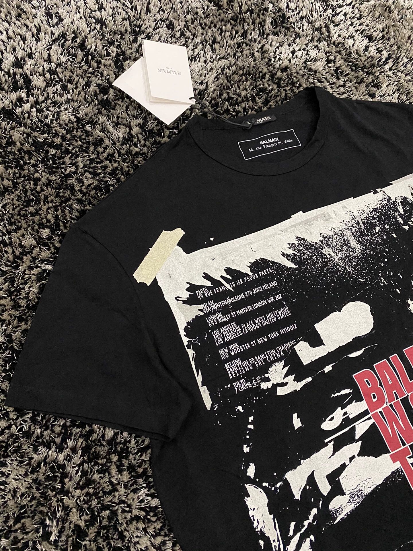 Balmain Balmain Men's printed loose OS short sleeve T-shirt Size US XS / EU 42 / 0 - 3 Thumbnail