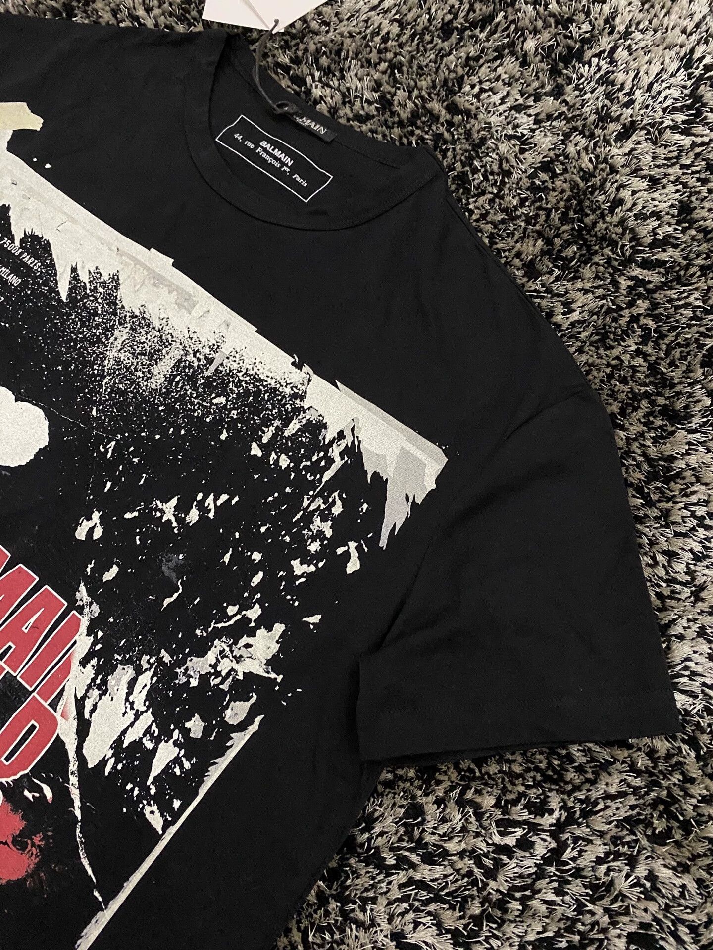 Balmain Balmain Men's printed loose OS short sleeve T-shirt Size US XS / EU 42 / 0 - 4 Thumbnail