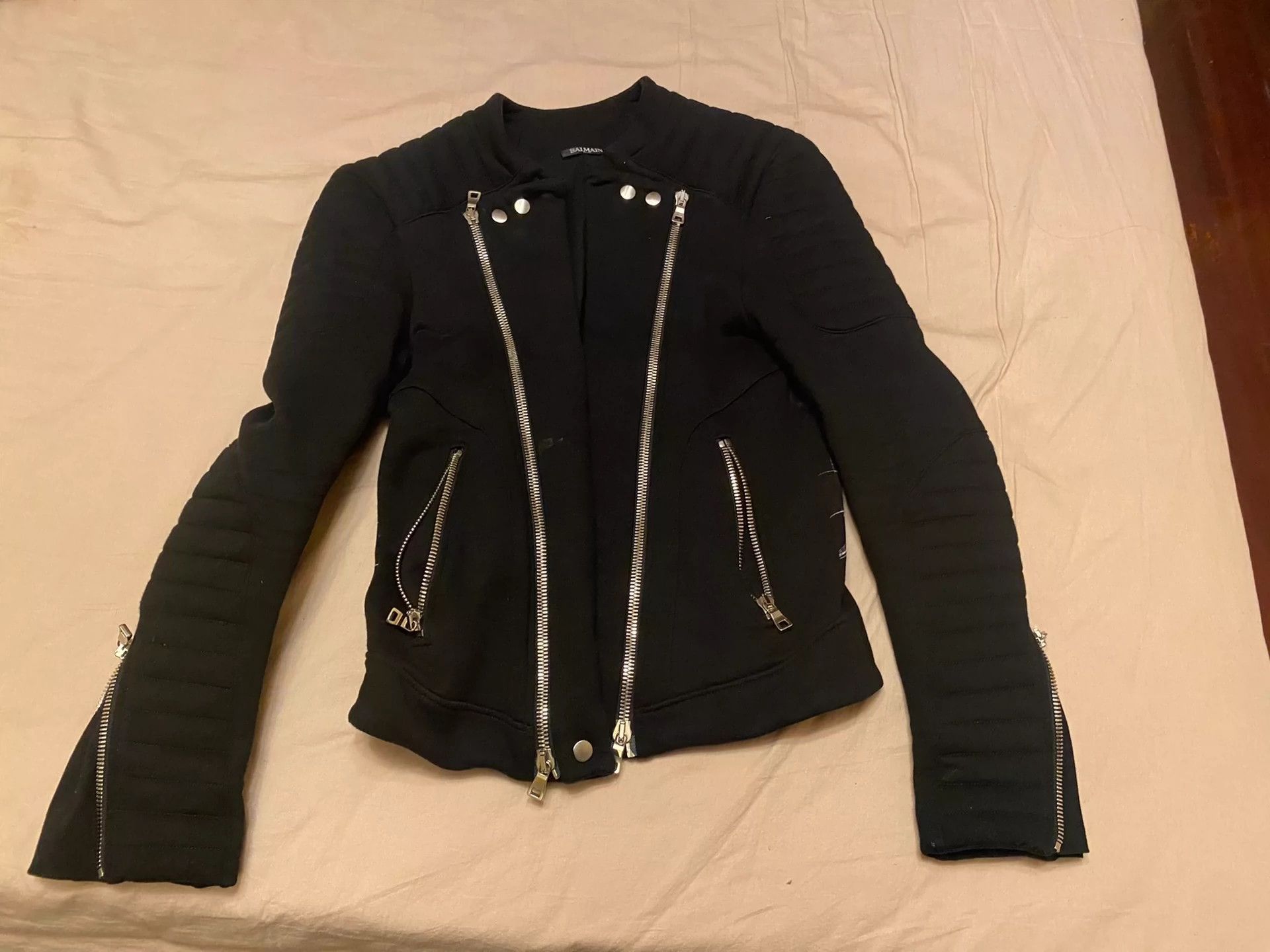 Balmain Balmain Zipper starry sky printed motorcycle jacket Size US XS / EU 42 / 0 - 2 Thumbnail