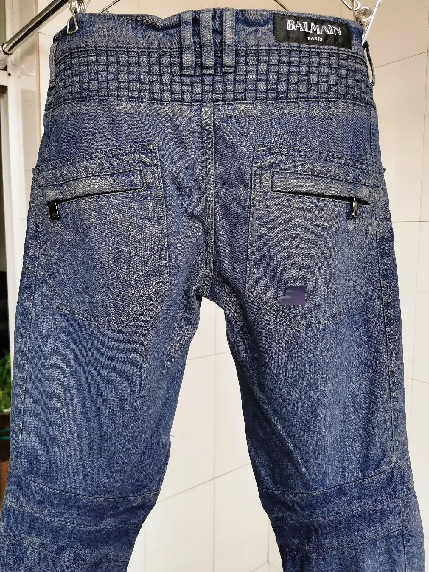 Balmain Balmain Washing to make worn-out knitted motorcycle jeans Size US 30 / EU 46 - 3 Thumbnail