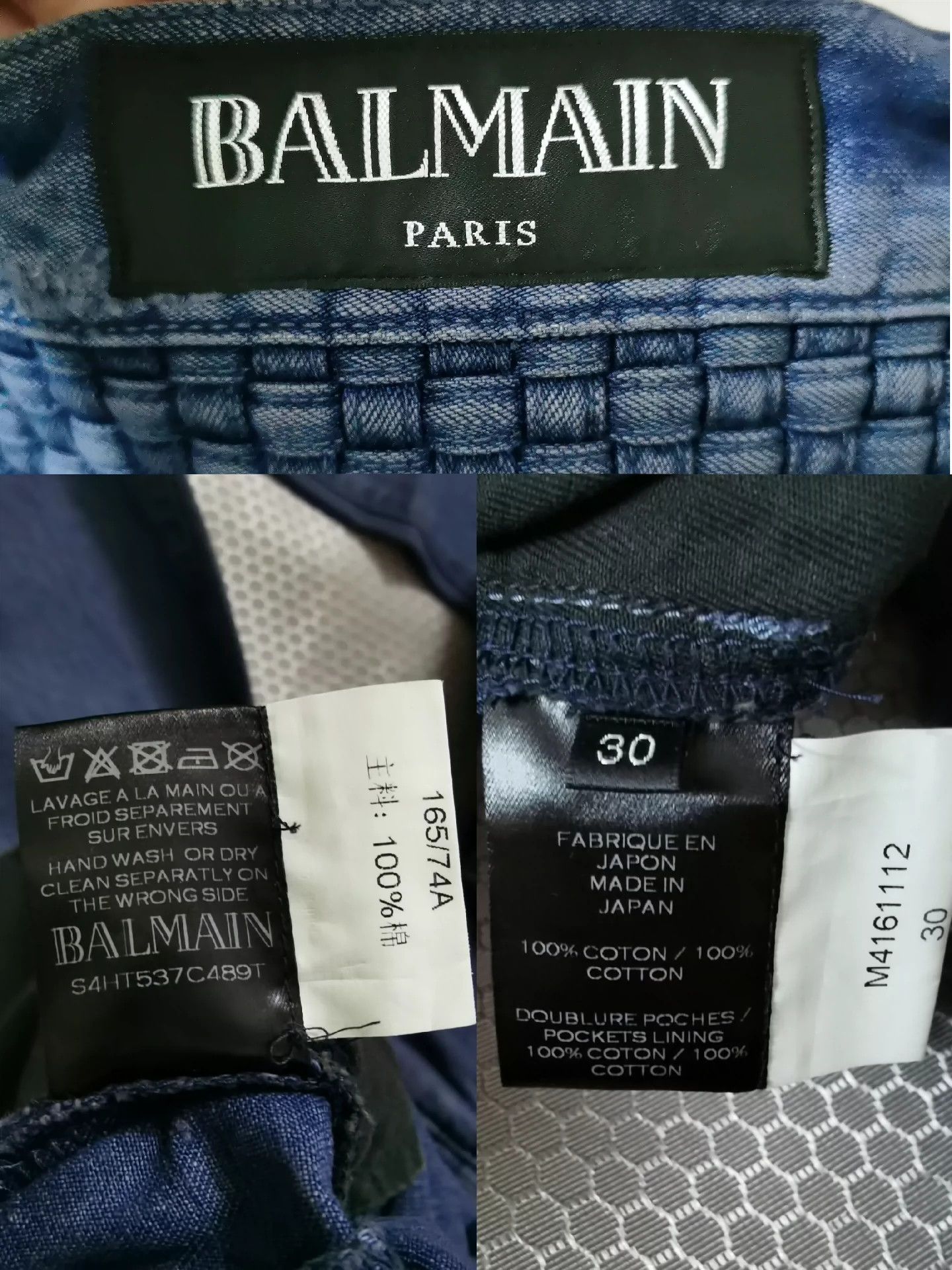 Balmain Balmain Washing to make worn-out knitted motorcycle jeans Size US 30 / EU 46 - 9 Thumbnail