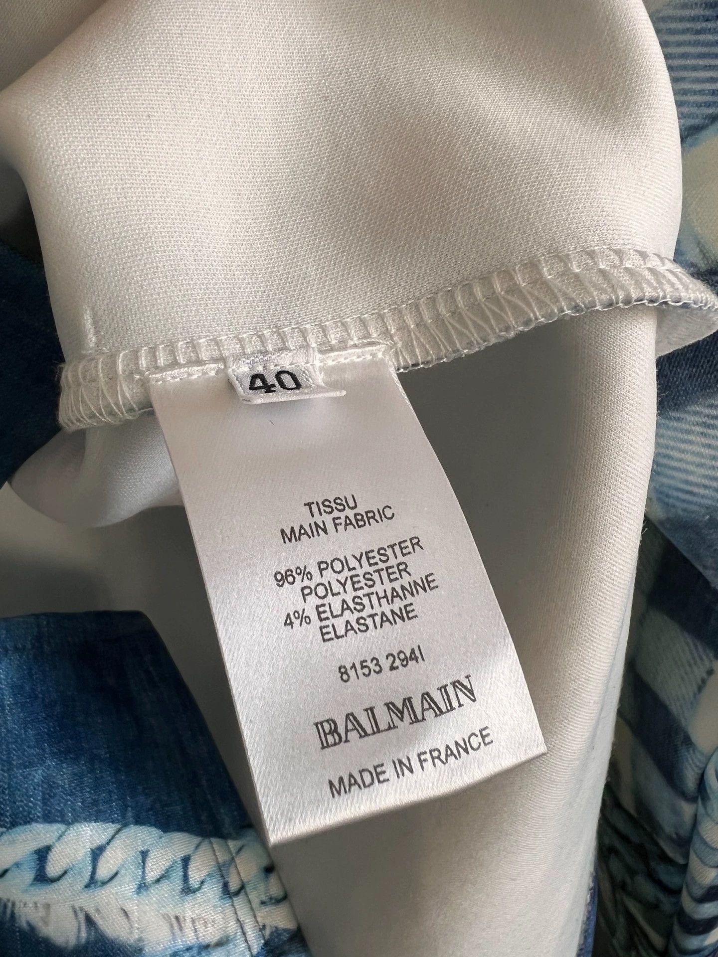 Balmain Balmain Space cotton blue printed top Size US S / EU 44-46 / 1 - 5 Thumbnail