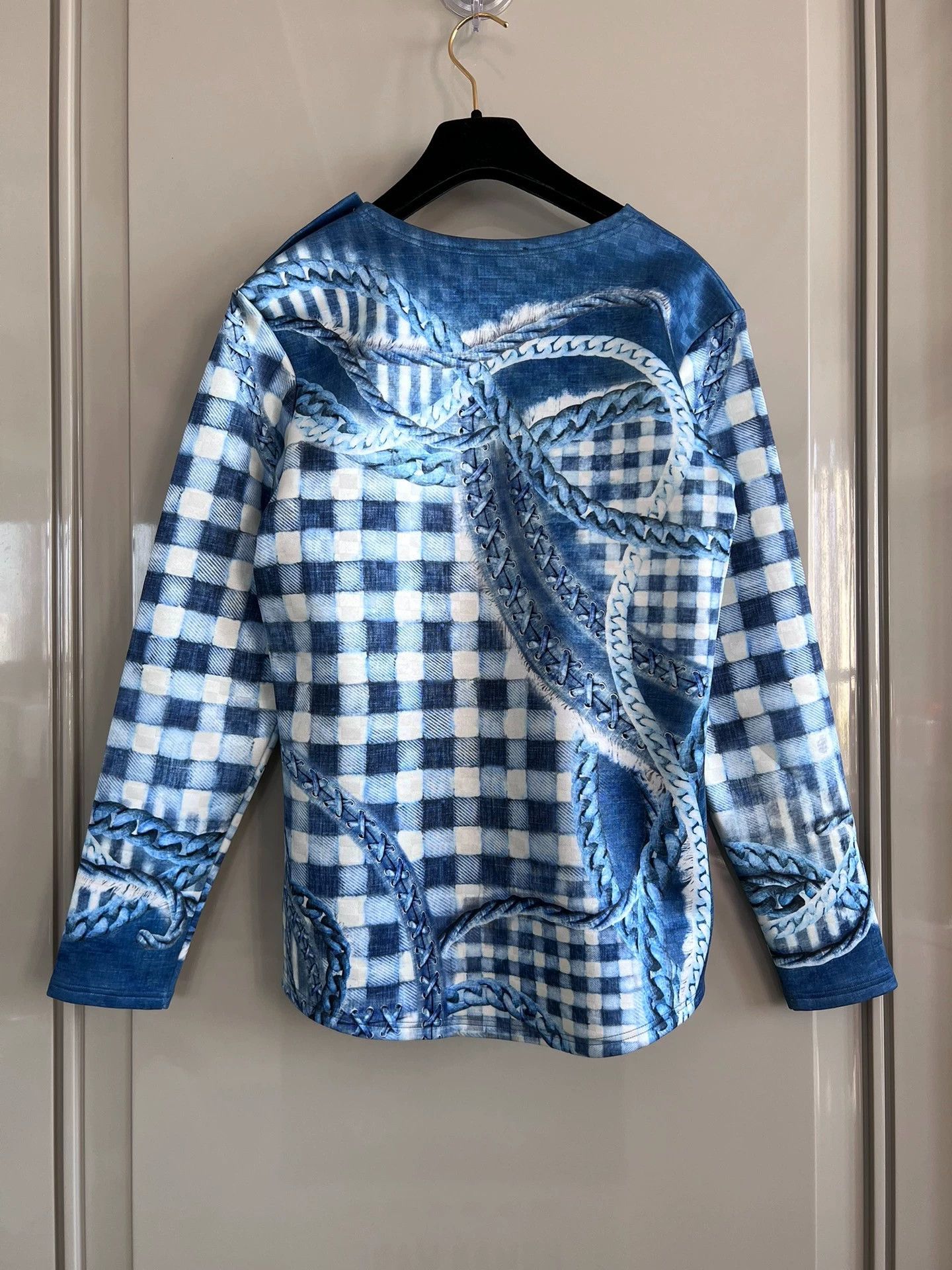 Balmain Balmain Space cotton blue printed top Size US S / EU 44-46 / 1 - 2 Thumbnail