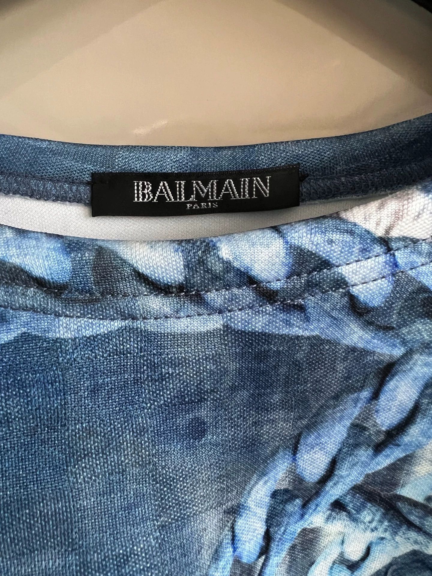 Balmain Balmain Space cotton blue printed top Size US S / EU 44-46 / 1 - 4 Thumbnail