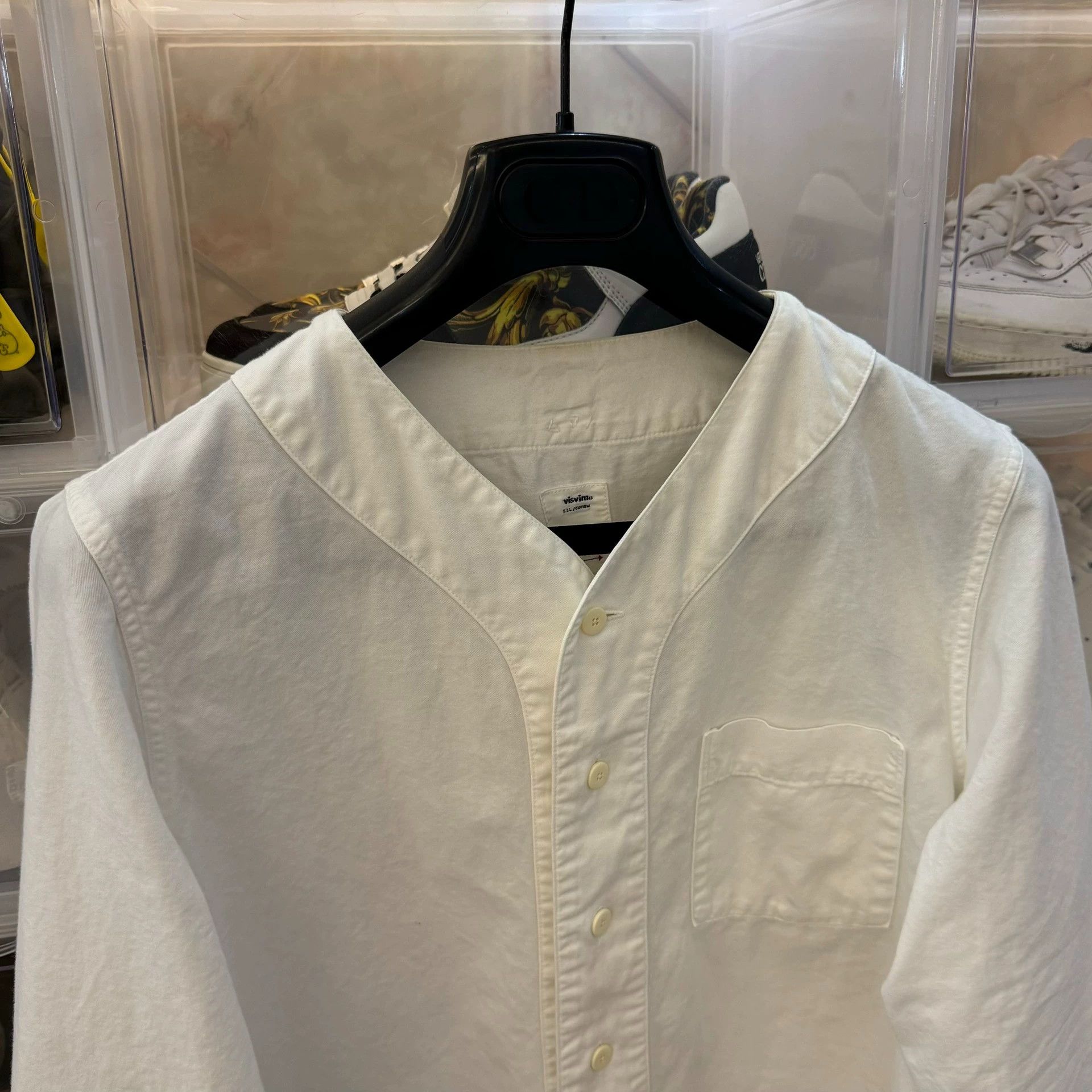 Visvim VISVIM long-sleeved baseball shirt collarless shirt jacket Size US S / EU 44-46 / 1 - 2 Thumbnail