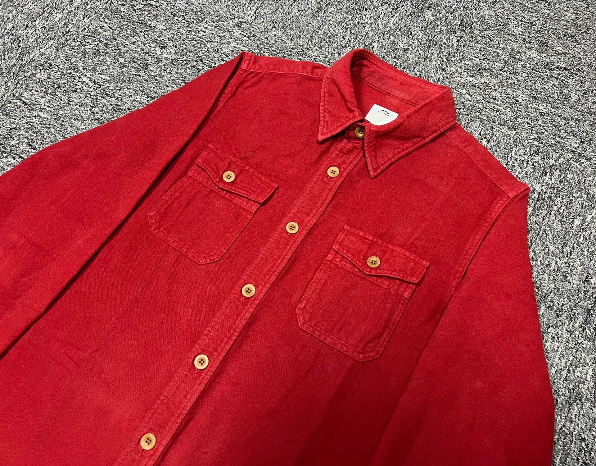Visvim VISVIM 17SS BLACK ELK FLANNEL cuff flanged bloodworm dyed flannel shirt Size US M / EU 48-50 / 2 - 3 Thumbnail