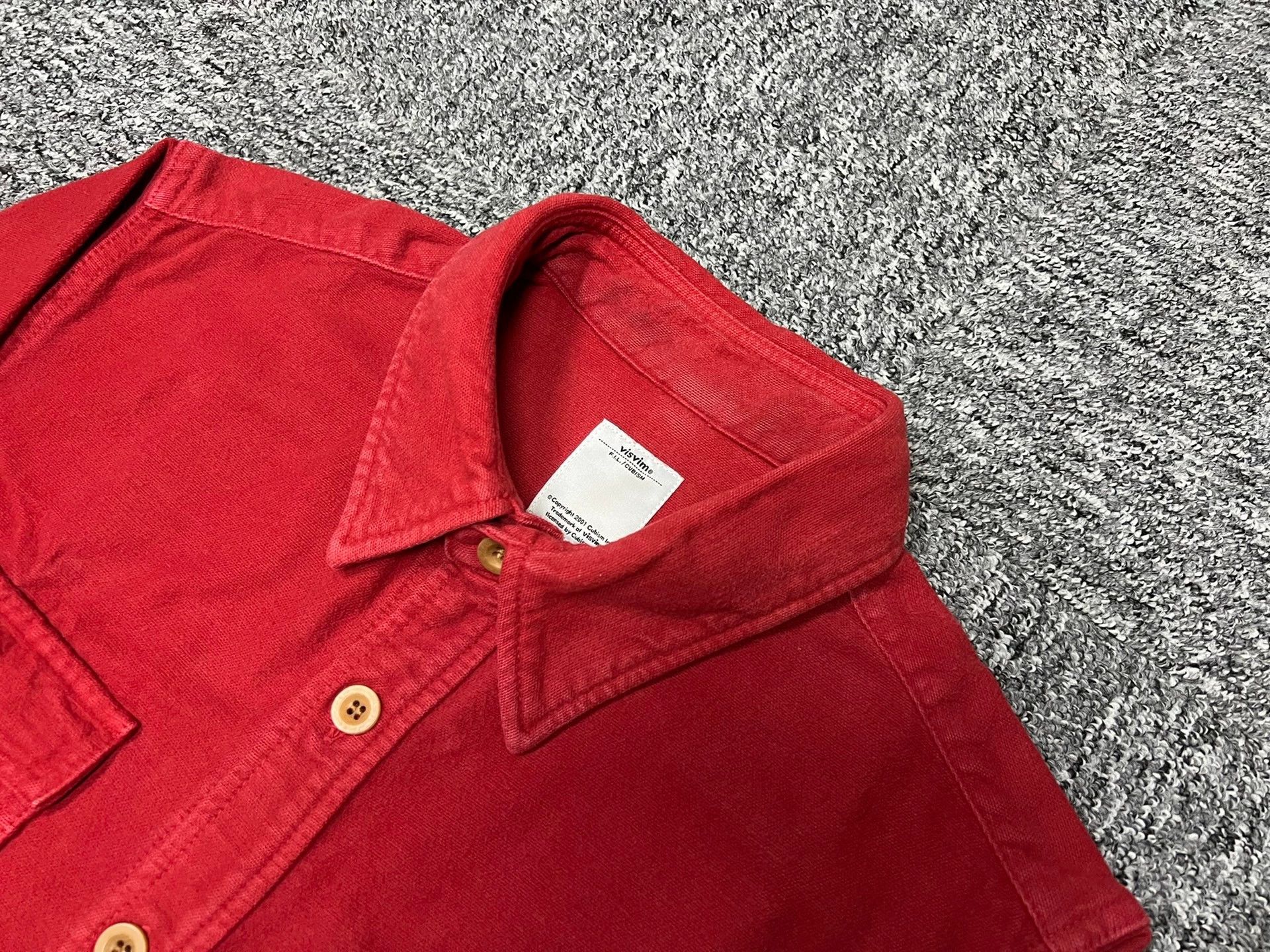 Visvim VISVIM 17SS BLACK ELK FLANNEL cuff flanged bloodworm dyed flannel shirt Size US M / EU 48-50 / 2 - 4 Thumbnail