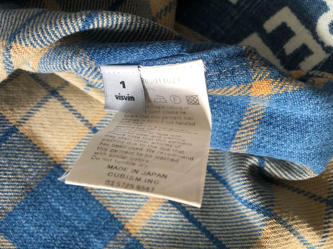 Visvim Visvim 15AW Black Elk Fannel L/S（Indigo Check） Size US S / EU 44-46 / 1 - 4 Thumbnail
