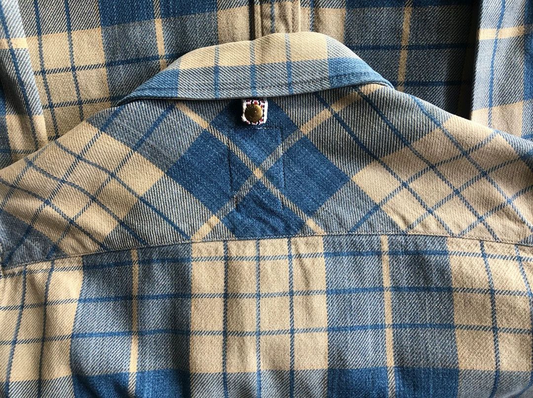 Visvim Visvim 15AW Black Elk Fannel L/S（Indigo Check） Size US S / EU 44-46 / 1 - 7 Thumbnail
