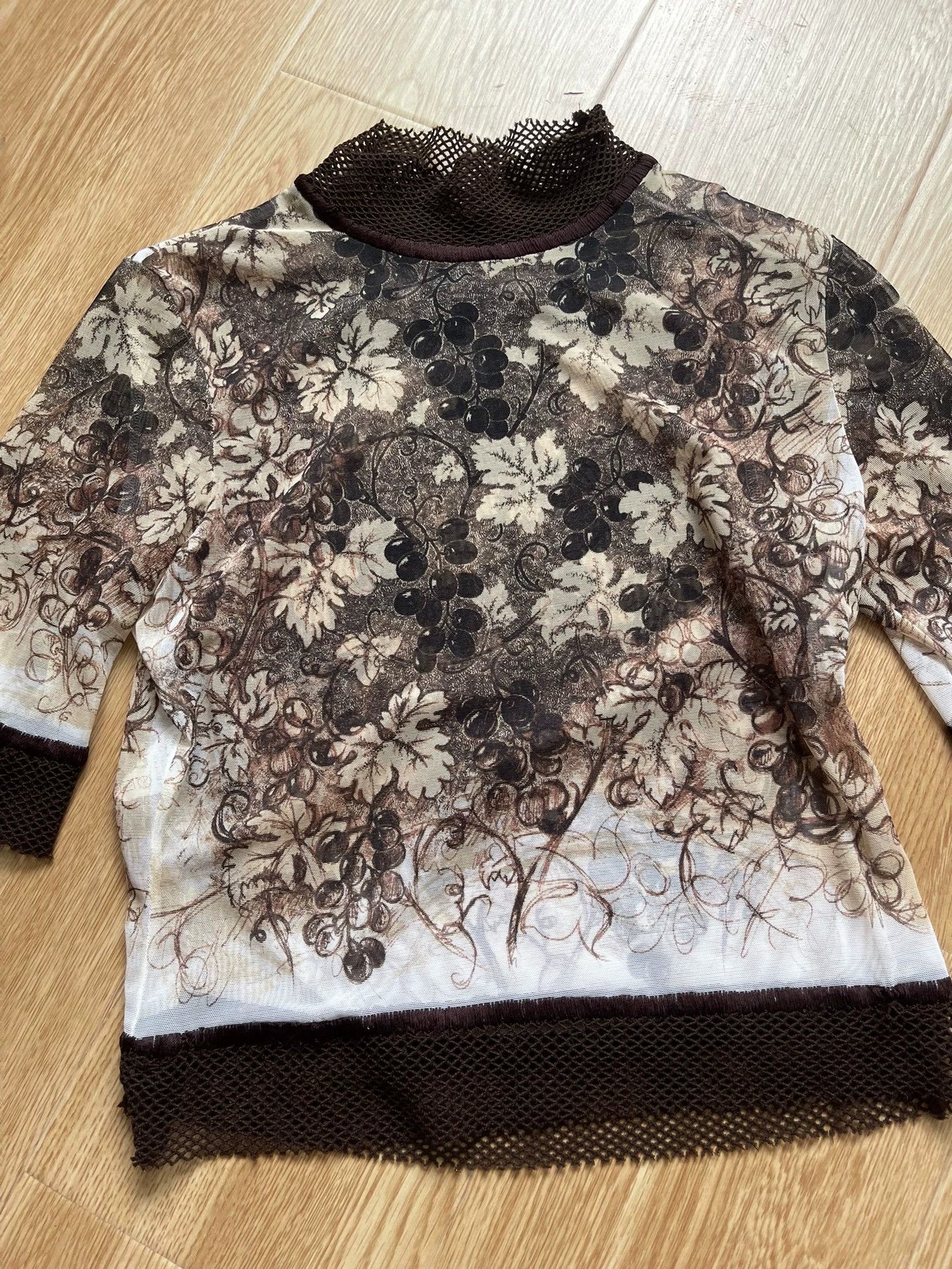 Jean Paul Gaultier Jean Paul Gaultier Grape printed gauze top Size US M / EU 48-50 / 2 - 2 Thumbnail
