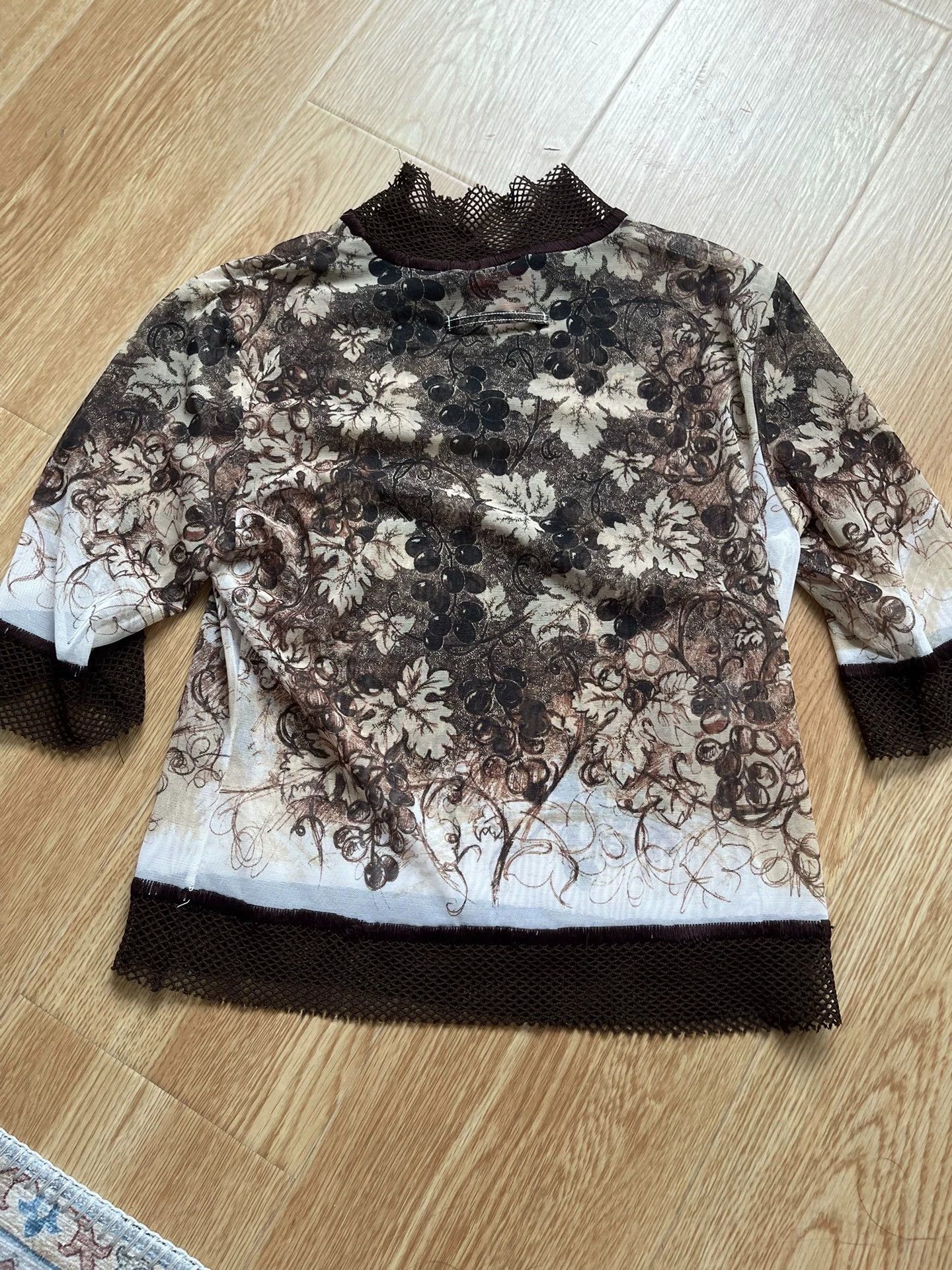 Jean Paul Gaultier Jean Paul Gaultier Grape printed gauze top Size US M / EU 48-50 / 2 - 5 Thumbnail