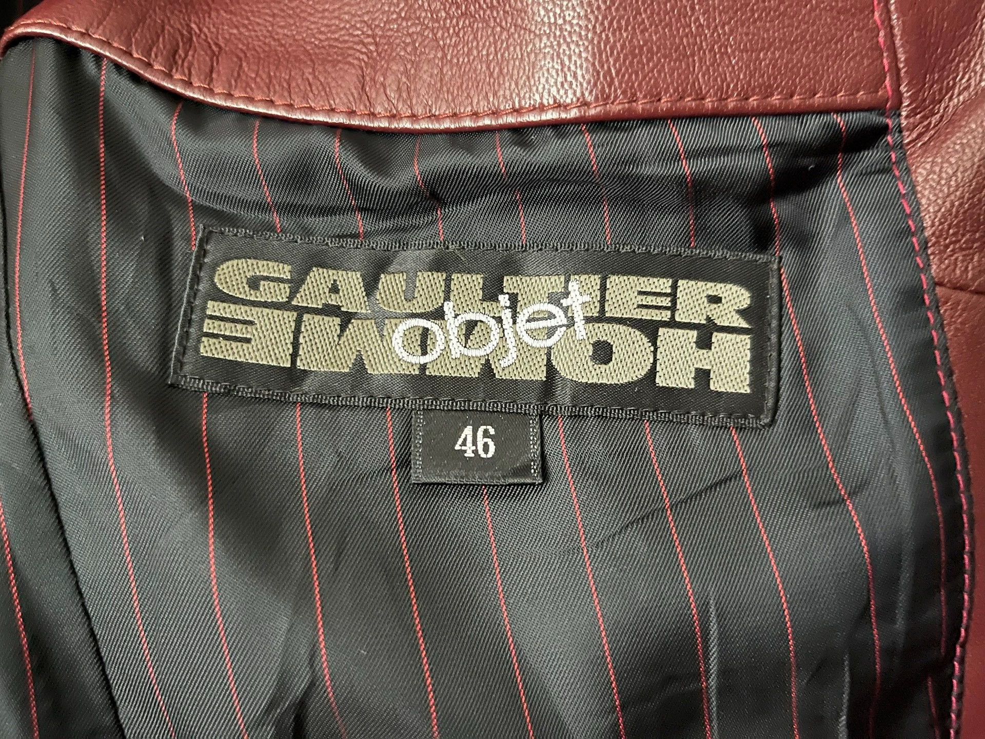 Jean Paul Gaultier Jean Paul Gaultier Wine red cowhide suit Size US S / EU 44-46 / 1 - 4 Thumbnail