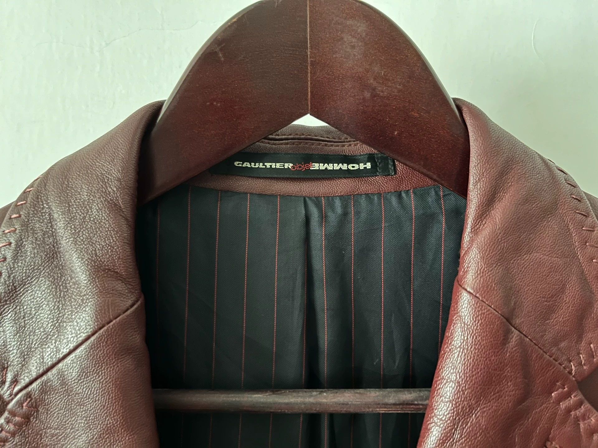 Jean Paul Gaultier Jean Paul Gaultier Wine red cowhide suit Size US S / EU 44-46 / 1 - 6 Thumbnail