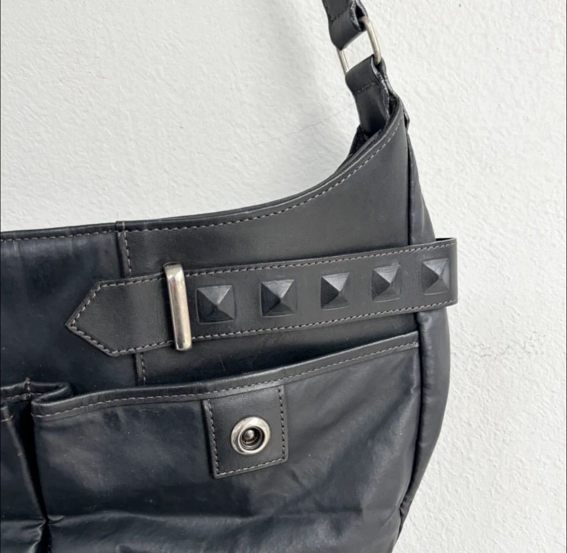 Jean Paul Gaultier Jean Paul Gaultier Inclined-span rivet leather bag Size ONE SIZE - 2 Thumbnail