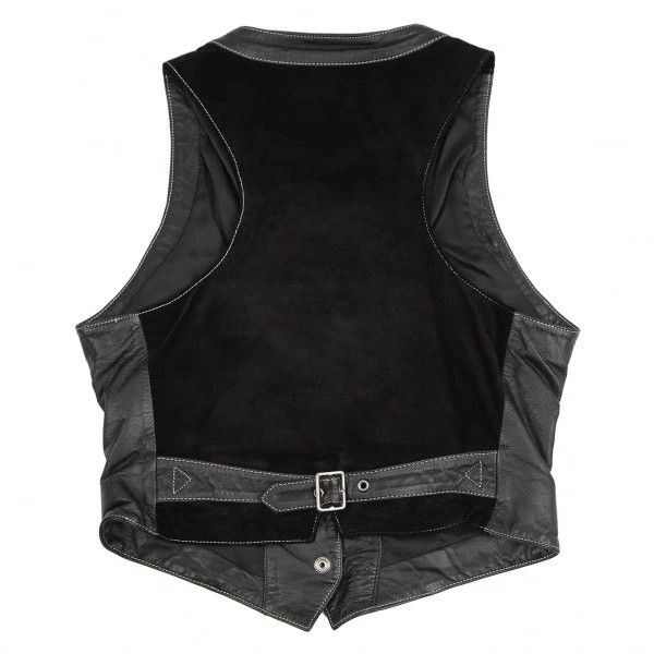 Jean Paul Gaultier Jean Paul Gaultier Cowhide dolphin skin splicing vest Size US M / EU 48-50 / 2 - 5 Thumbnail