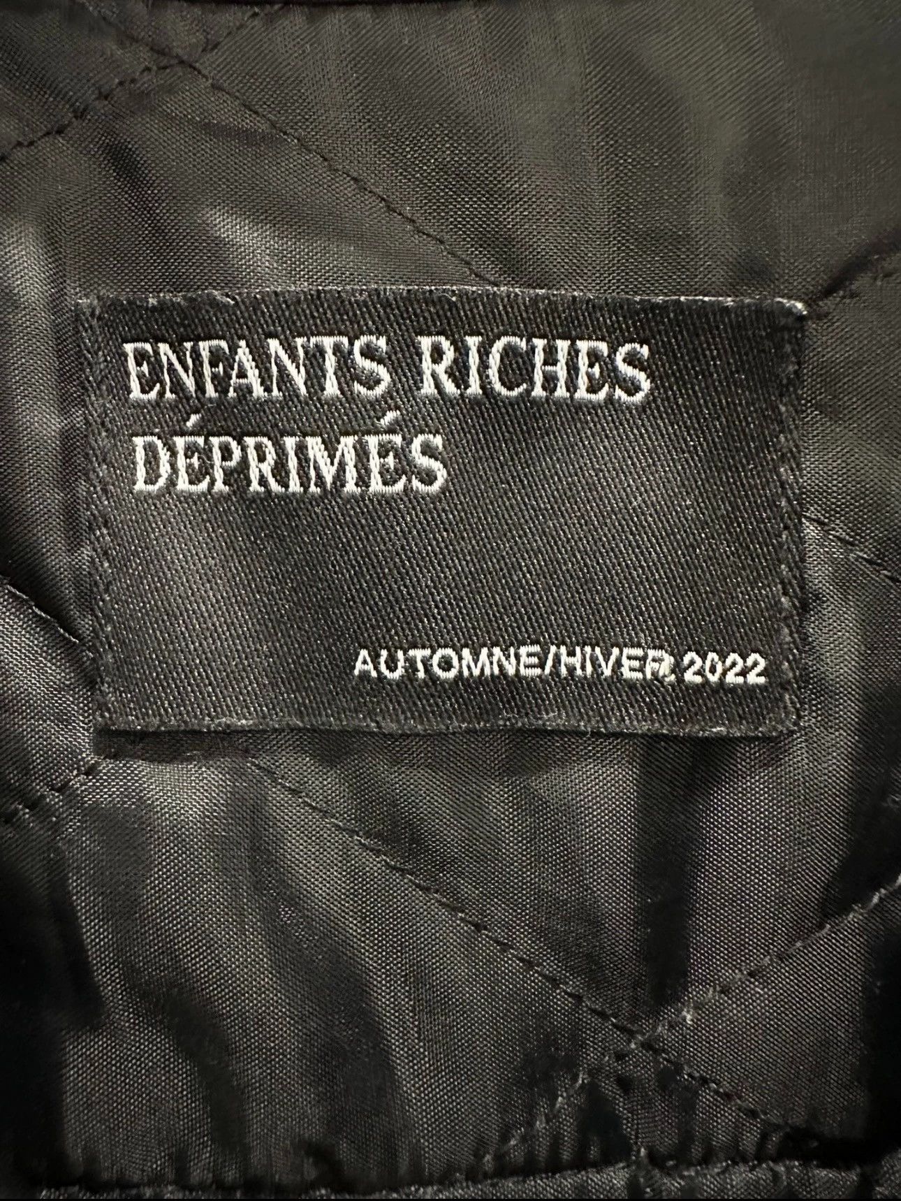 Enfants Riches Deprimes Enfants Riches Deprimes Wool plaid embroidered cotton shirt jacket Size US L / EU 52-54 / 3 - 4 Thumbnail