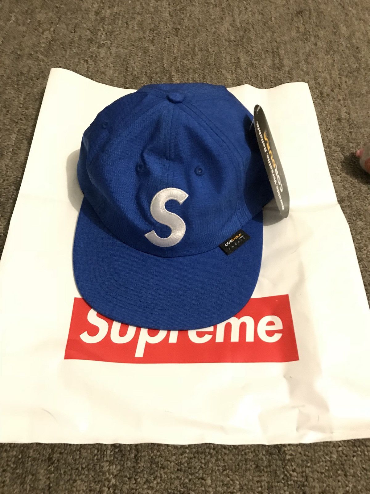 Supreme Supreme Cordura S Logo 6-Panel Light Blue FW18 | Grailed