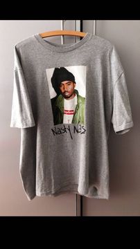 Supreme Nasty Nas Print T-Shirt - Grey for Men