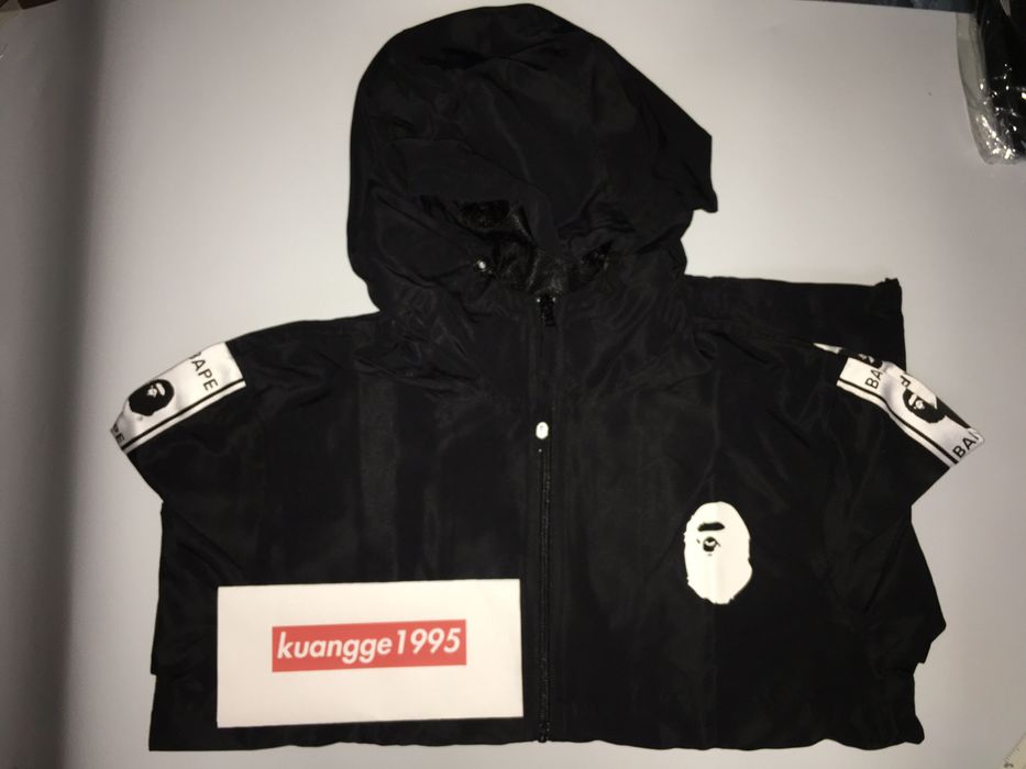 Bape A Bathing Ape 2018 Summer Bag Windbreaker Jacket Black Side