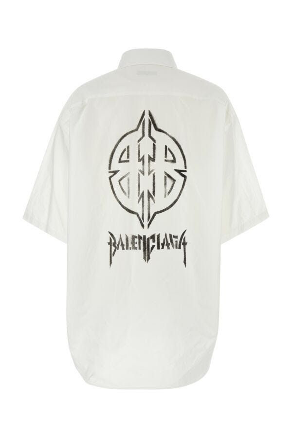 Balenciaga White Poplin Oversize Shirt Size XS / US 0-2 / IT 36-38 - 4 Thumbnail
