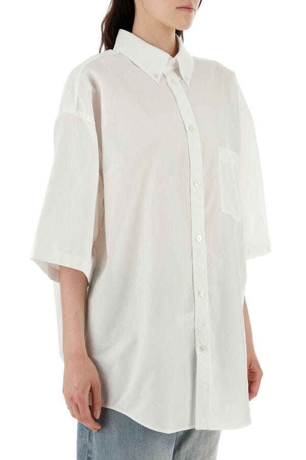 Balenciaga White Poplin Oversize Shirt Size XS / US 0-2 / IT 36-38 - 5 Thumbnail