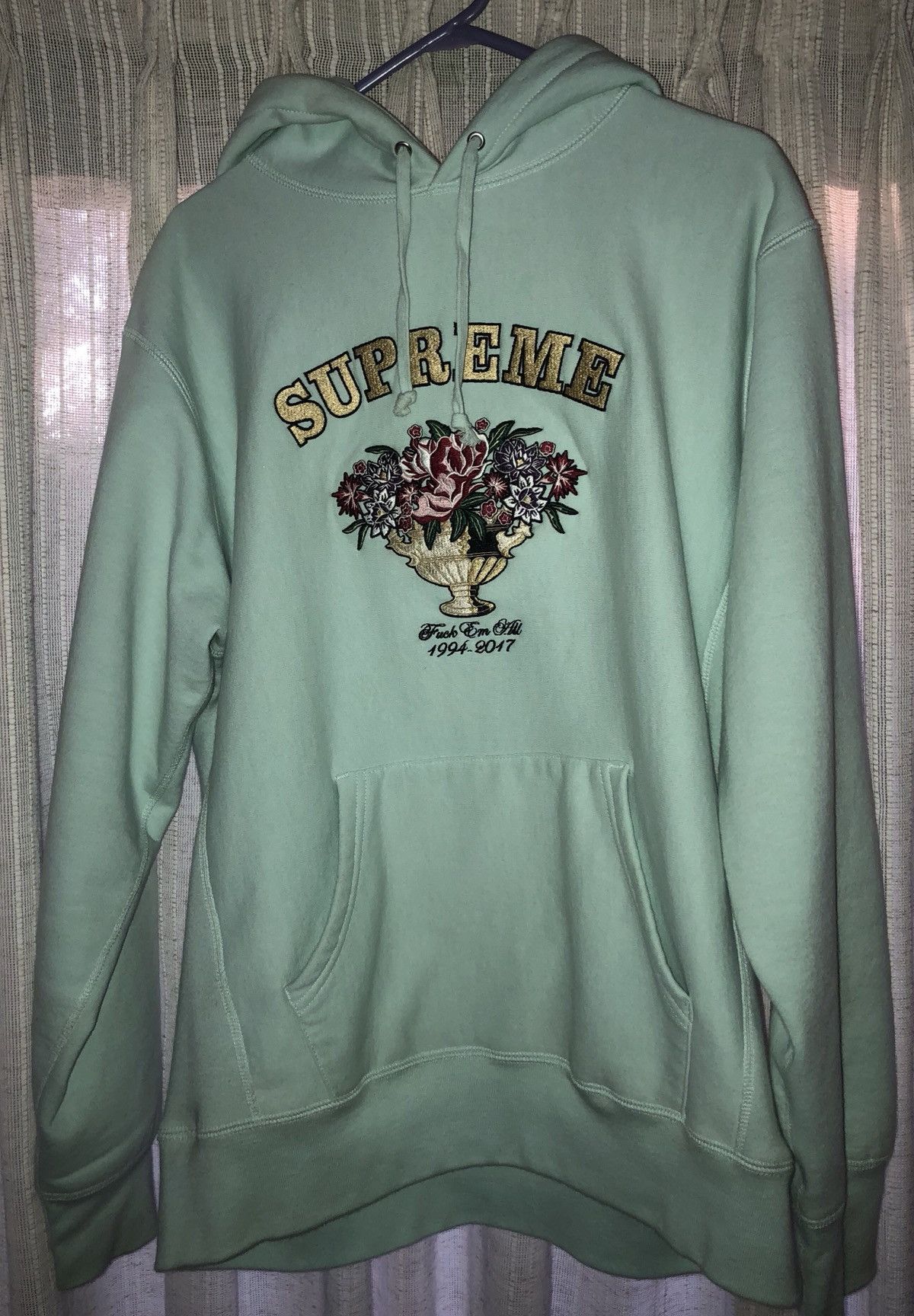 Supreme centerpiece hoodie ice hot sale blue