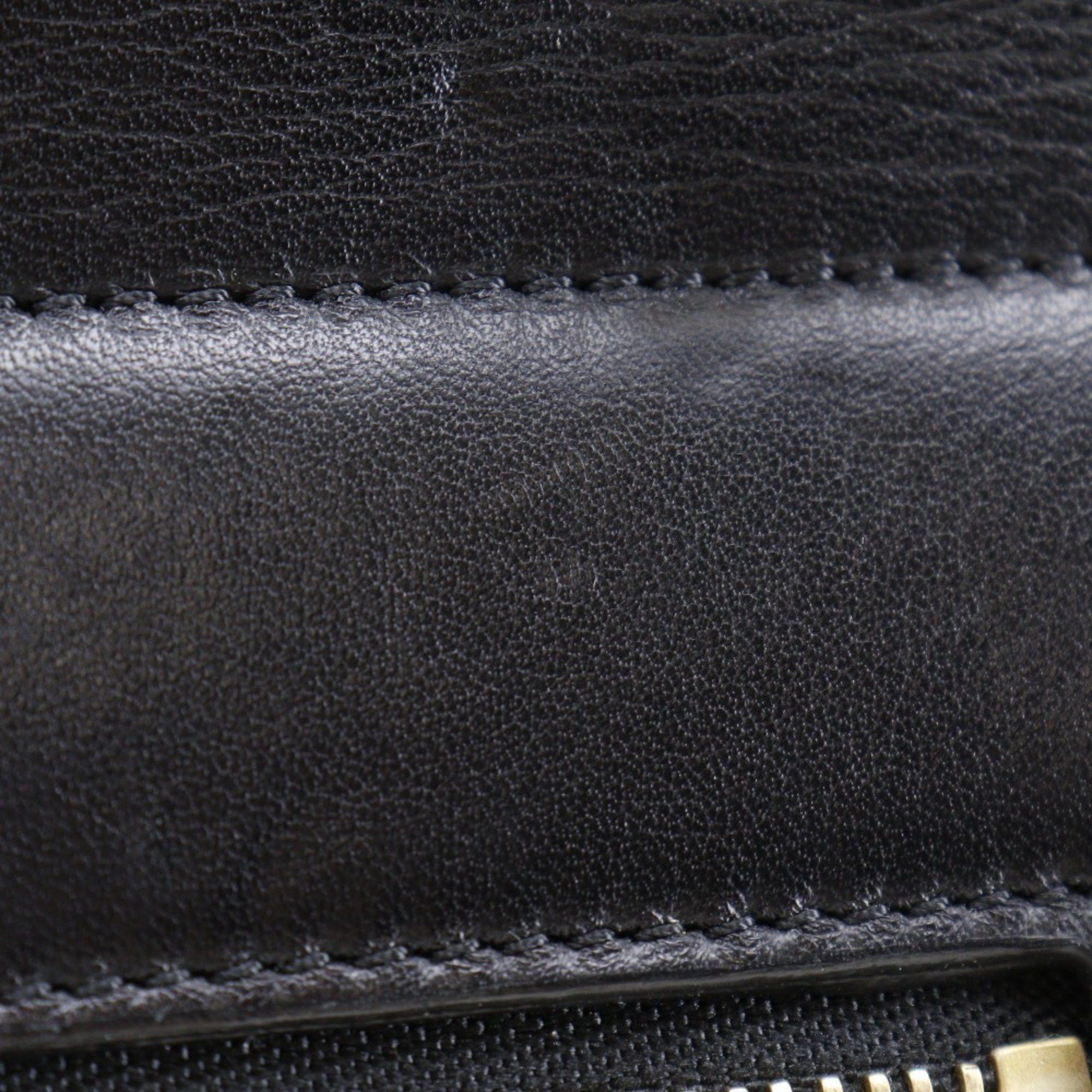 Celine CELINE Trapeze Handbag Felt x Calfskin Black/Grey 2way Flap Women's Size ONE SIZE - 13 Thumbnail