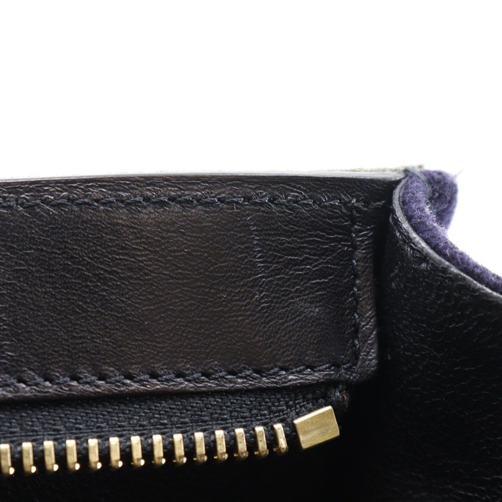 Celine CELINE Trapeze Handbag Felt x Calfskin Black/Grey 2way Flap Women's Size ONE SIZE - 12 Thumbnail