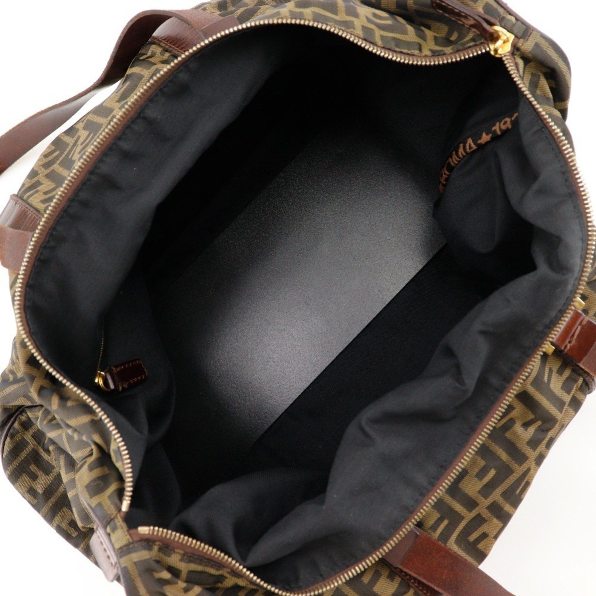 Fendi FENDI Zucca Boston bag in nylon canvas, brown, unisex Size ONE SIZE - 6 Thumbnail
