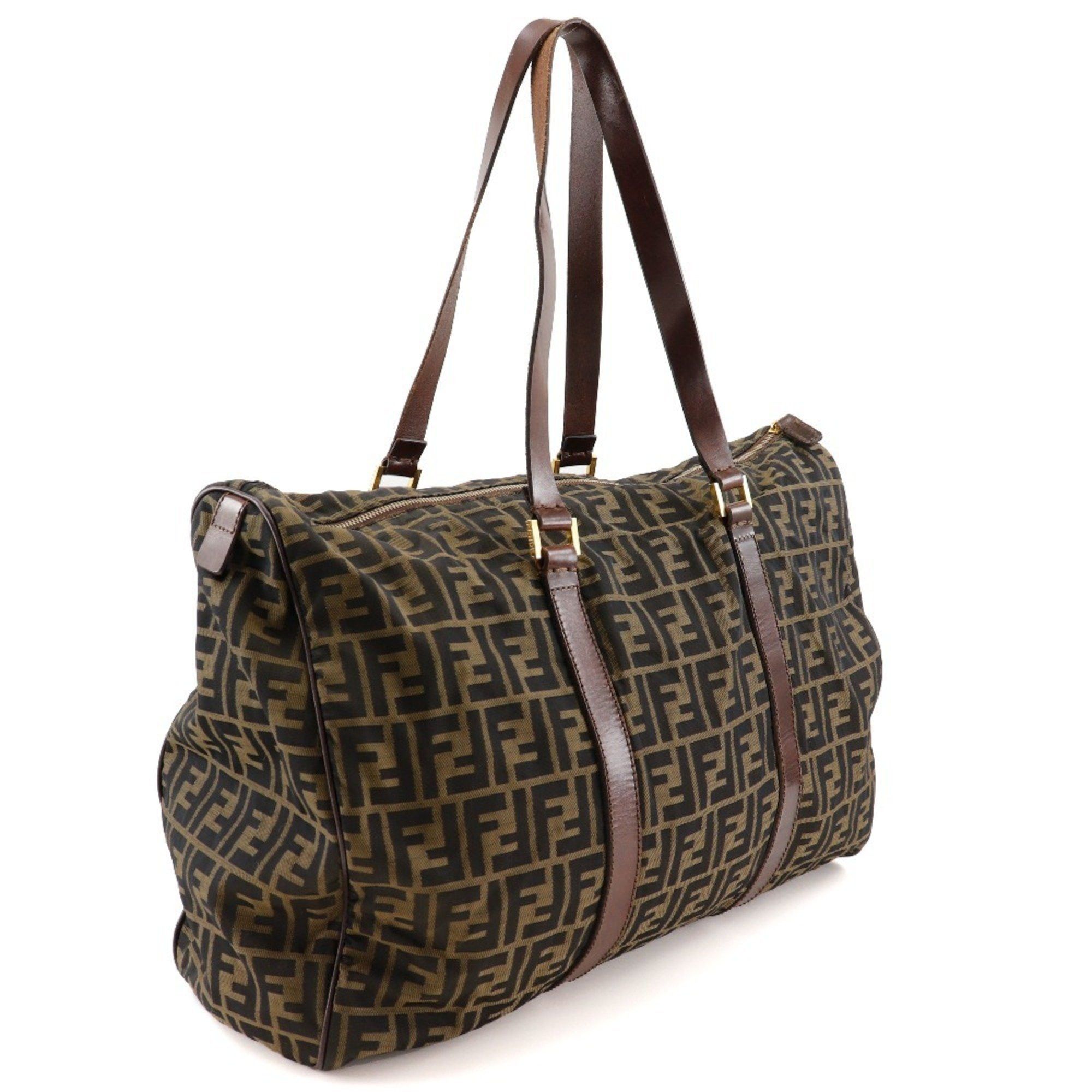 Fendi FENDI Zucca Boston bag in nylon canvas, brown, unisex Size ONE SIZE - 3 Thumbnail