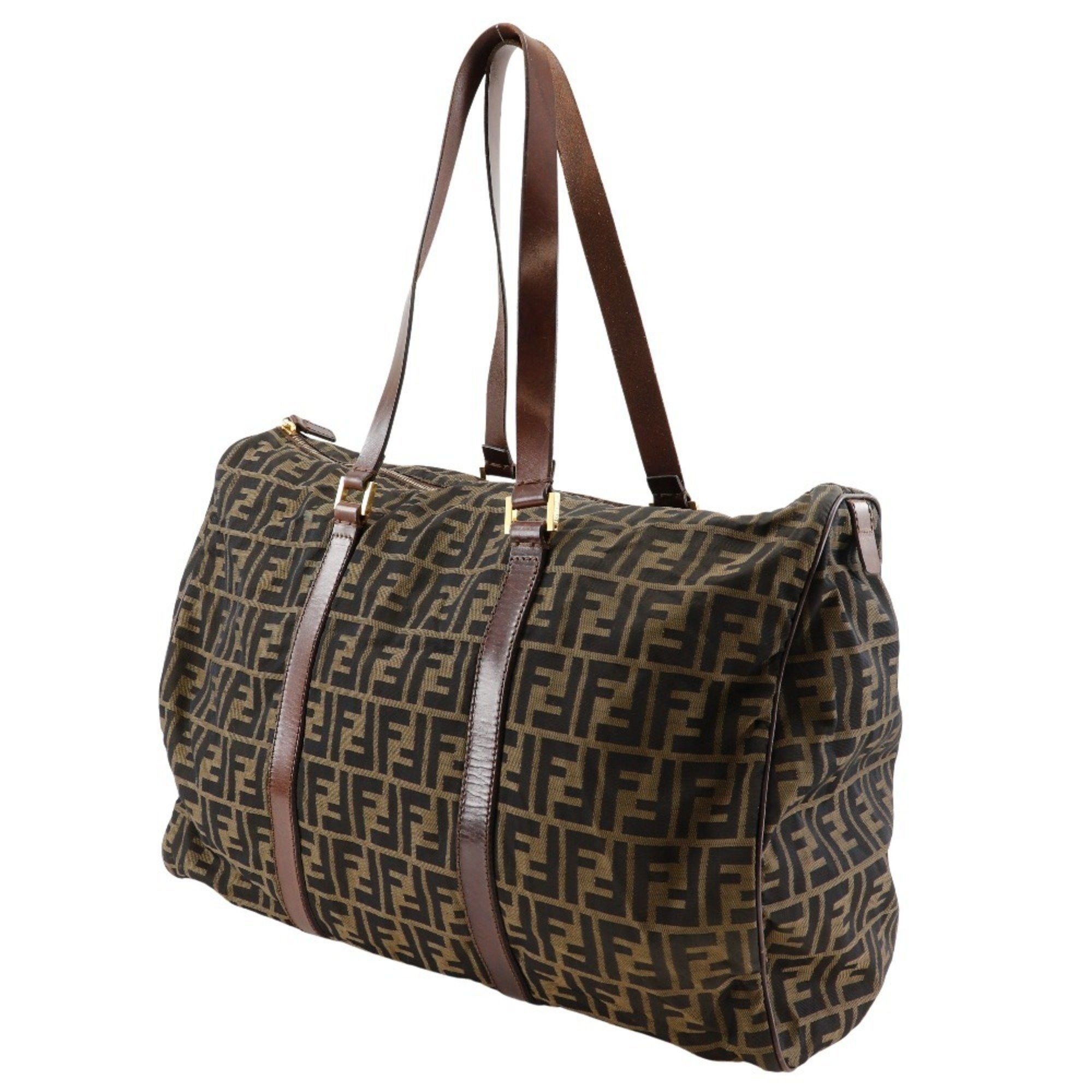 Fendi FENDI Zucca Boston bag in nylon canvas, brown, unisex Size ONE SIZE - 2 Thumbnail