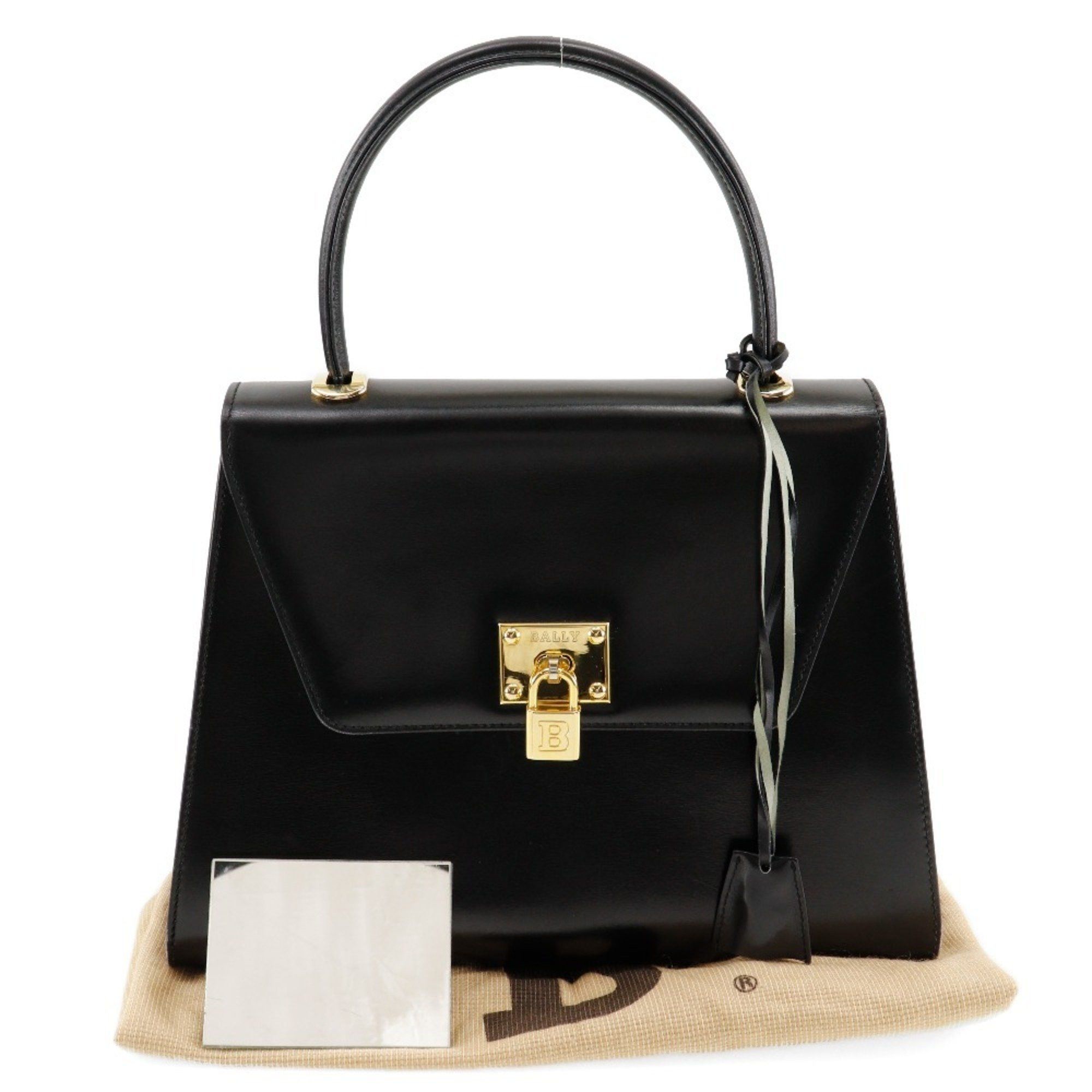 Bally BALLY handbag calfskin black A5 turn lock ladies Size ONE SIZE - 11 Thumbnail