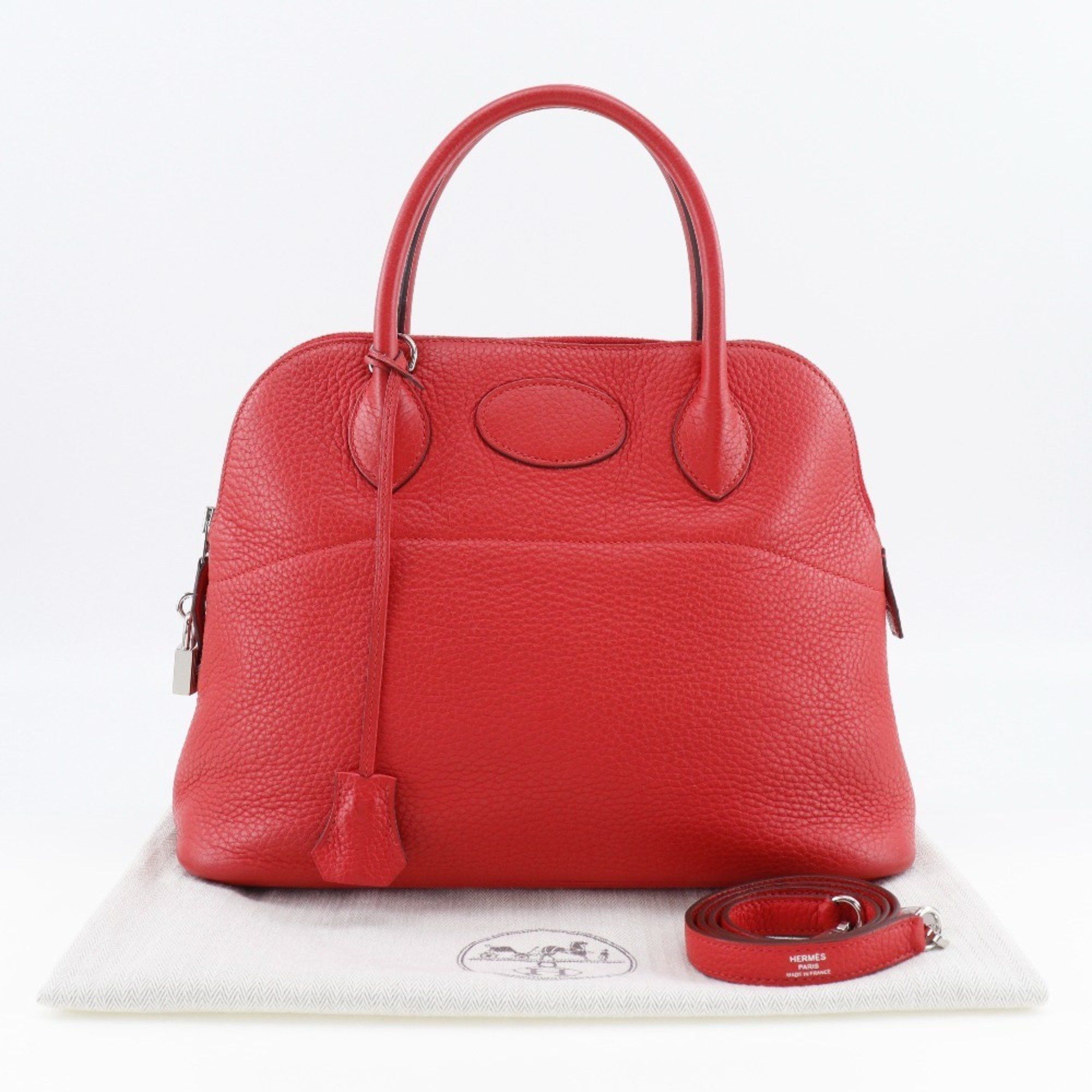 Hermes Hermes Bolide 31 Handbag Taurillon Clemence Rouge Coeur 2019 Red/D 2way A5 Bolide31 Women's Size ONE SIZE - 14 Thumbnail